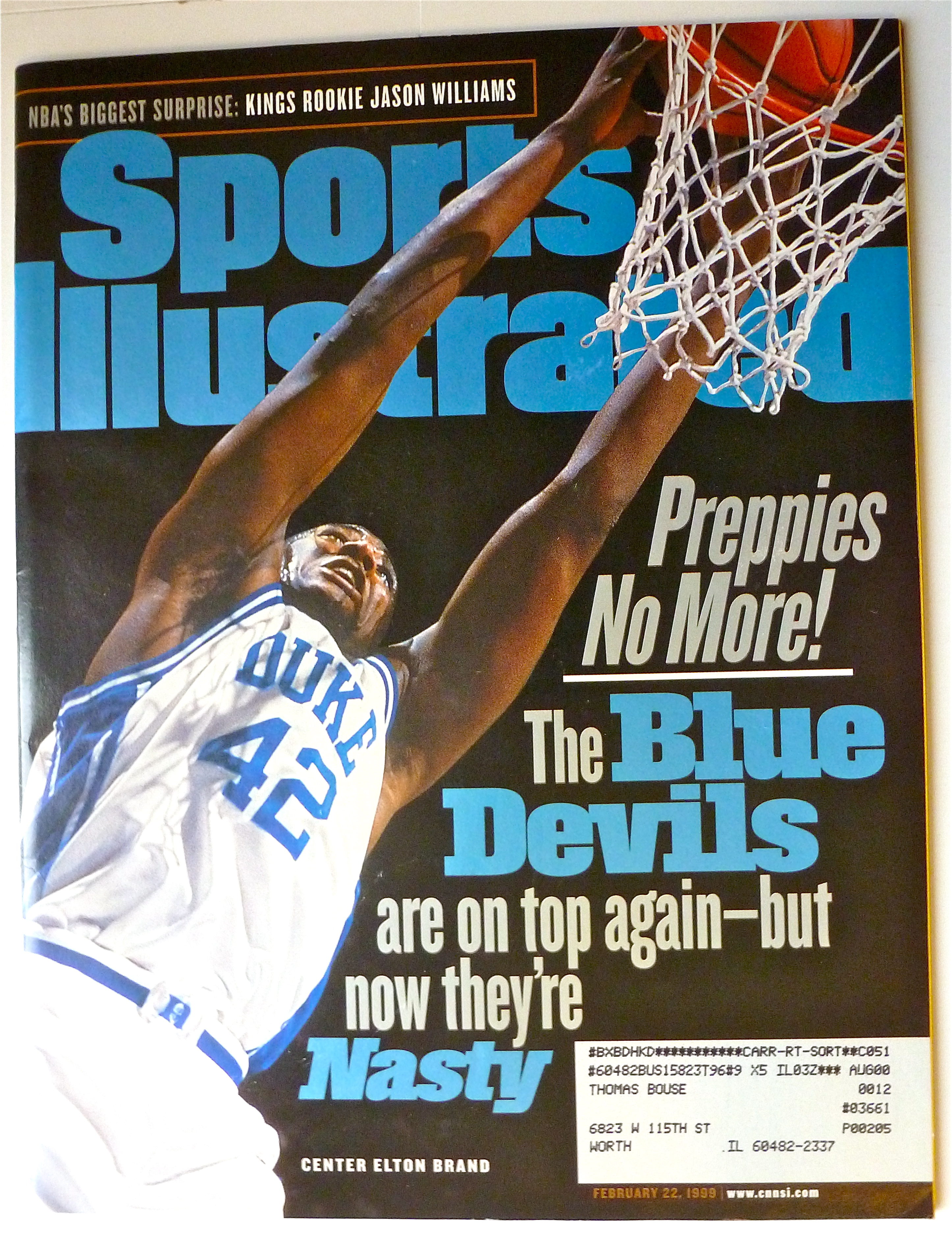 Sports Illustrated Magazine-Feb  22, 1999-Elton Brand