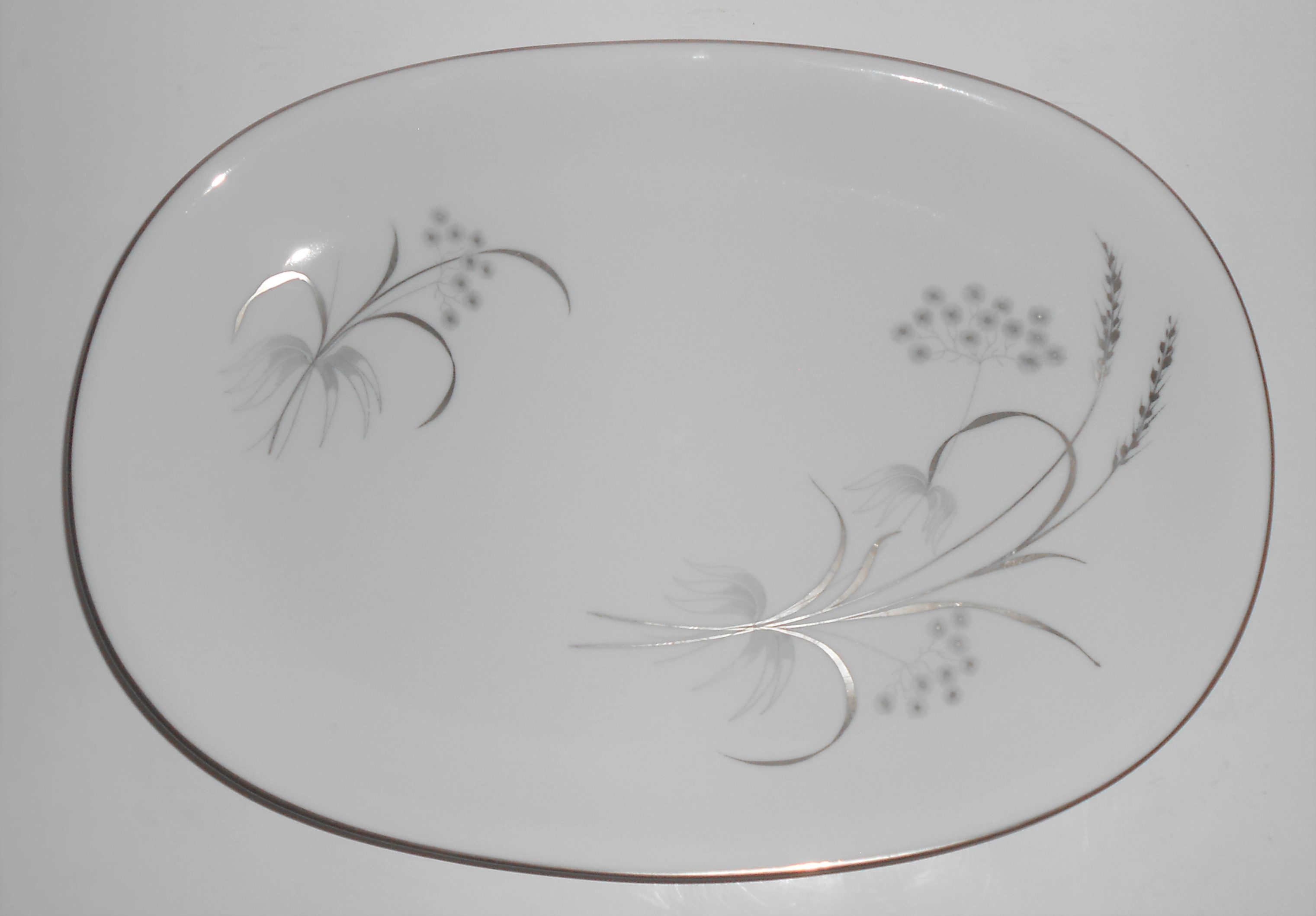 Rosenthal Porcelain China Platinum Wheat 6741 Platter