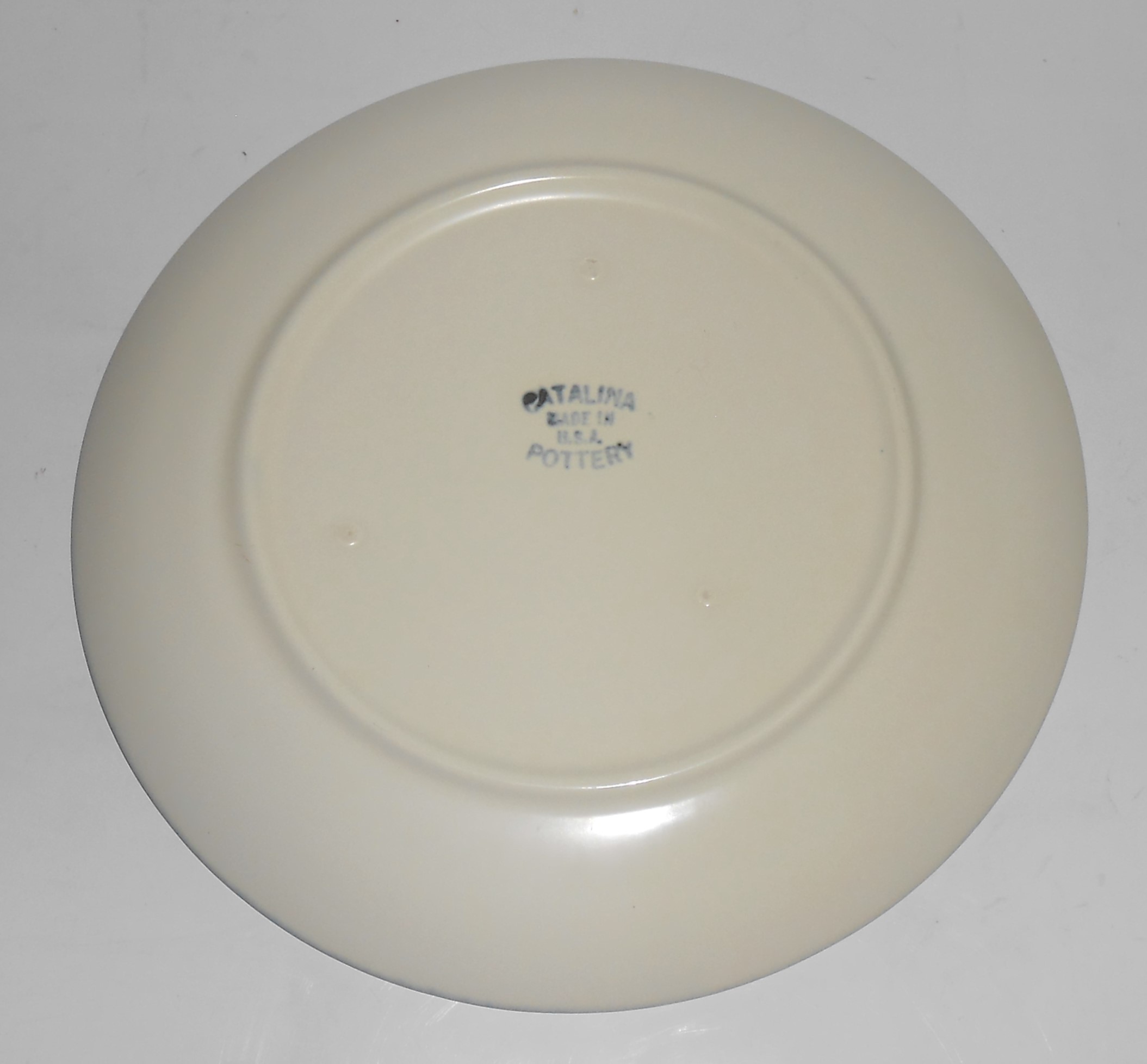 Catalina Pottery Rancho Ware Duotone Pastel Blue/Ivory