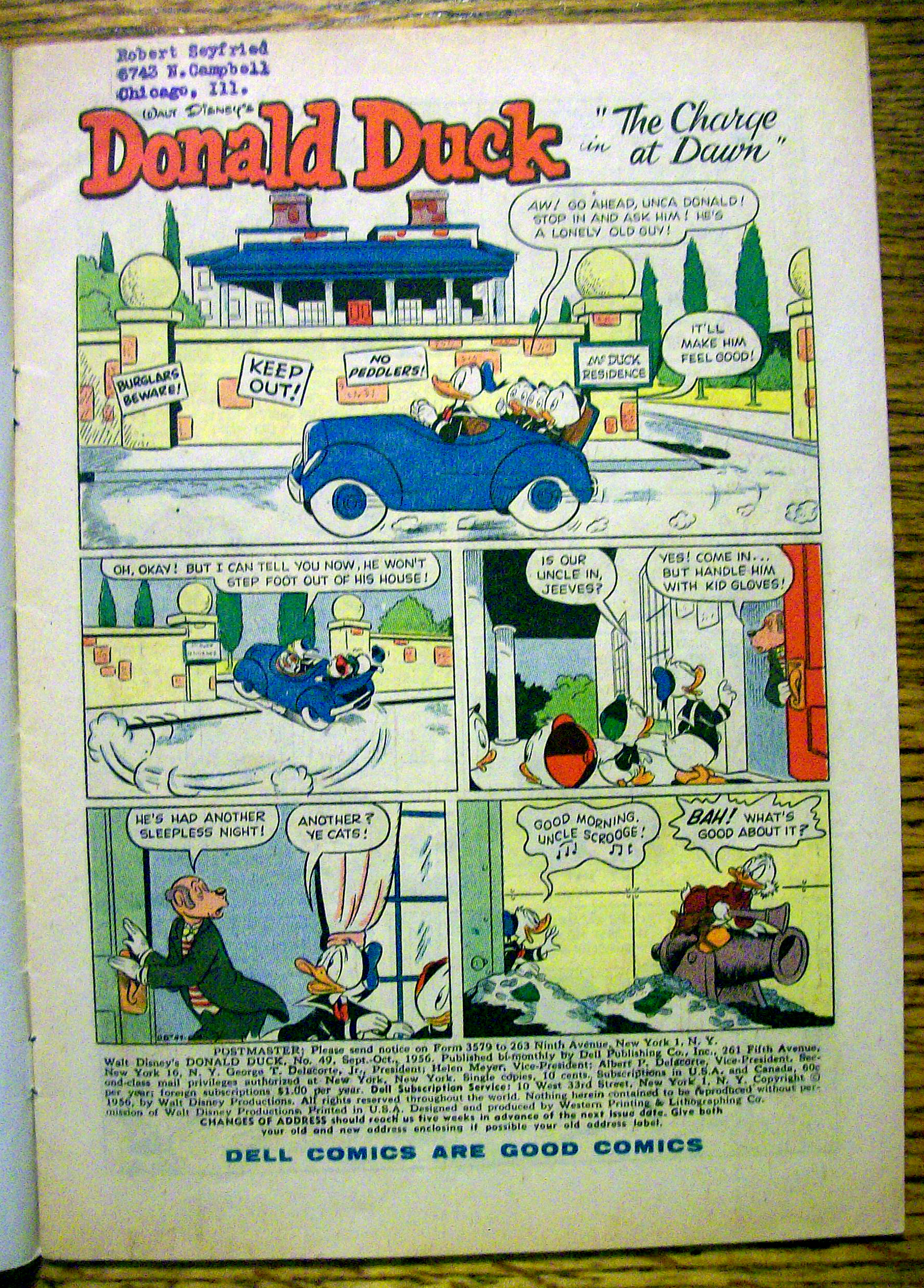 Walt Disney's Donald Duck Comic #49 September 1956