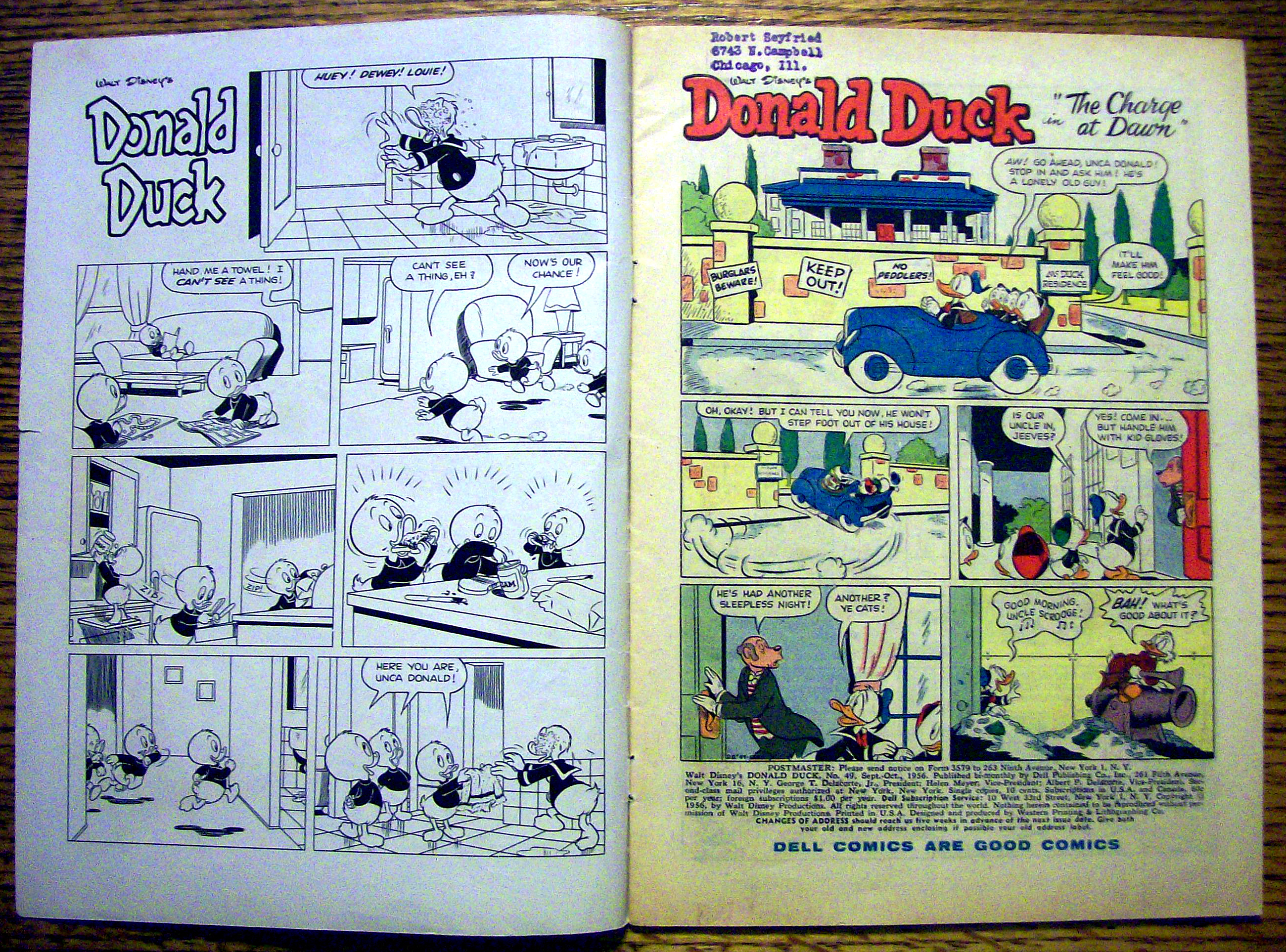 Walt Disney's Donald Duck Comic #49 September 1956