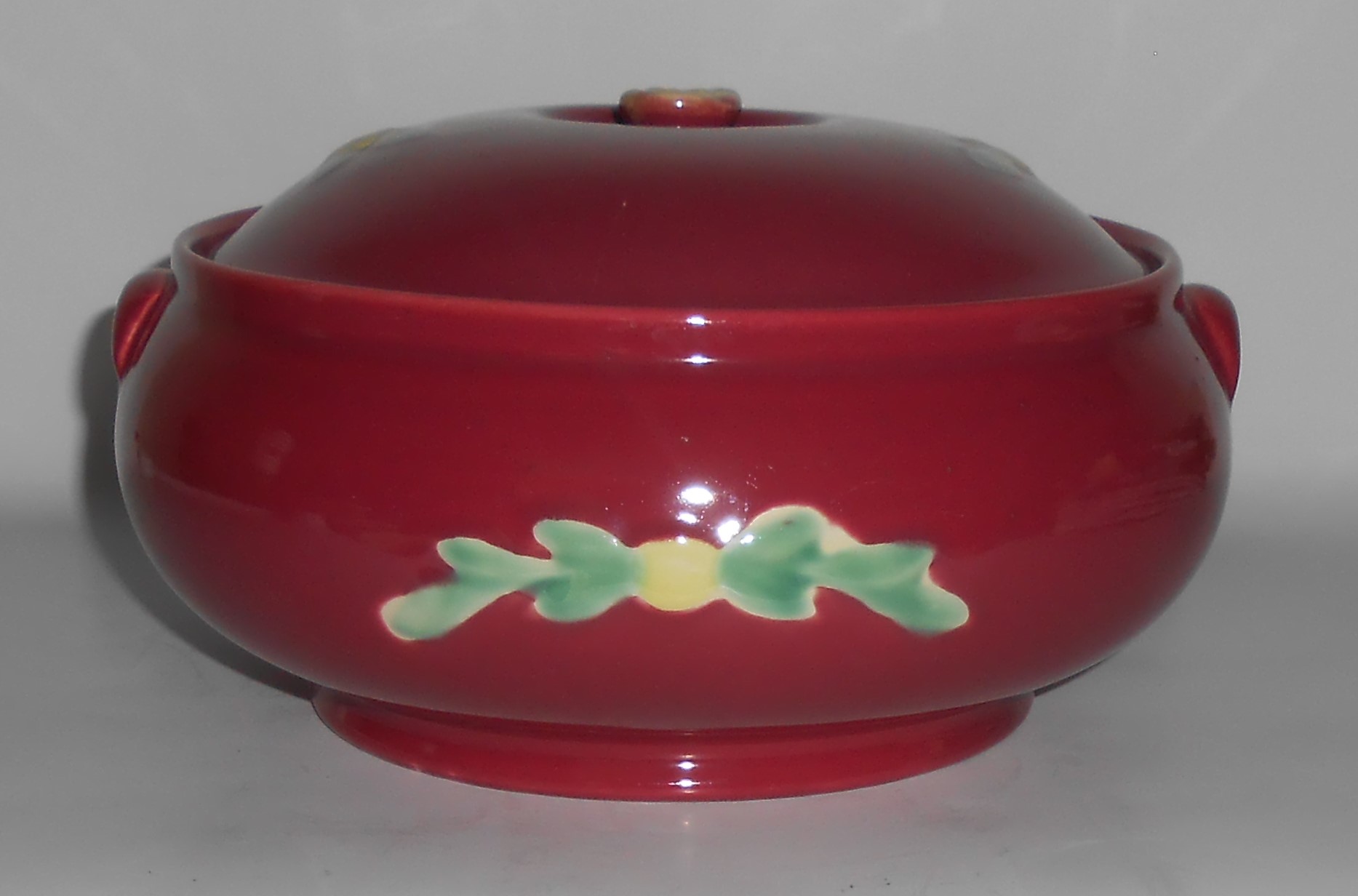 Coors Pottery Rosebud Red French Casserole #5