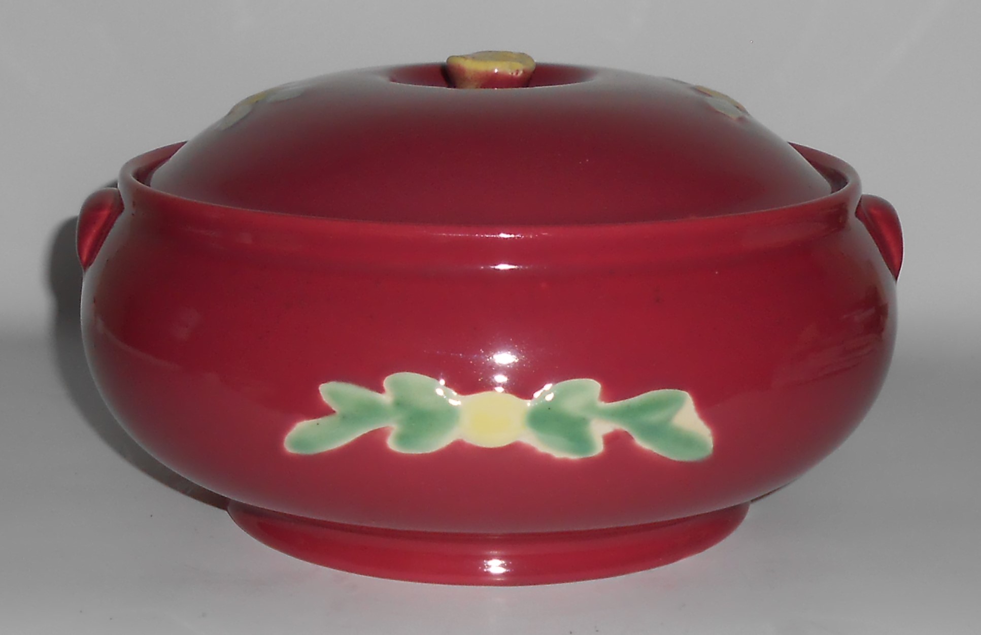 Coors Pottery Rosebud Red French Casserole #5