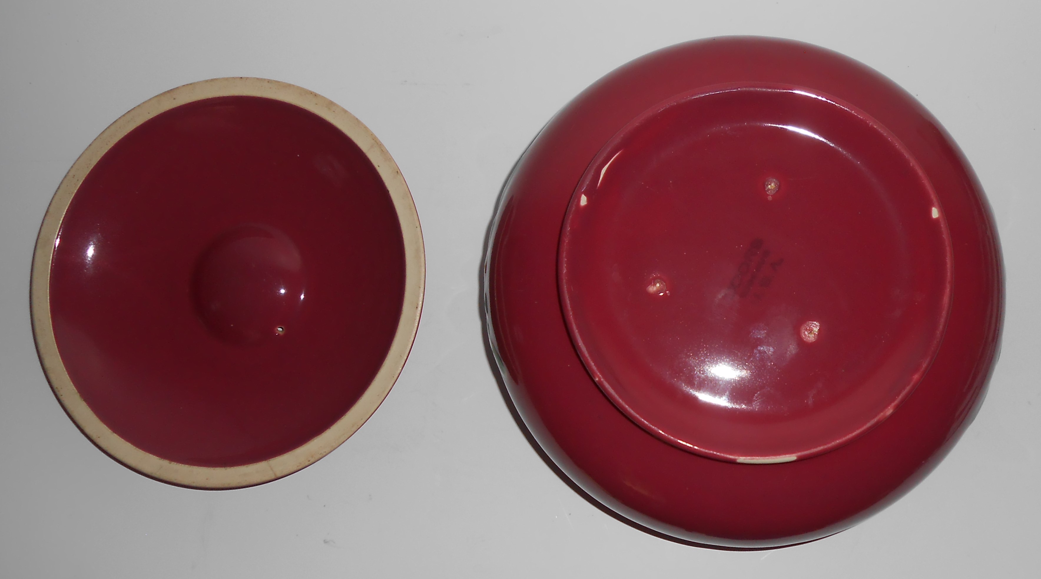 Coors Pottery Rosebud Red French Casserole #5