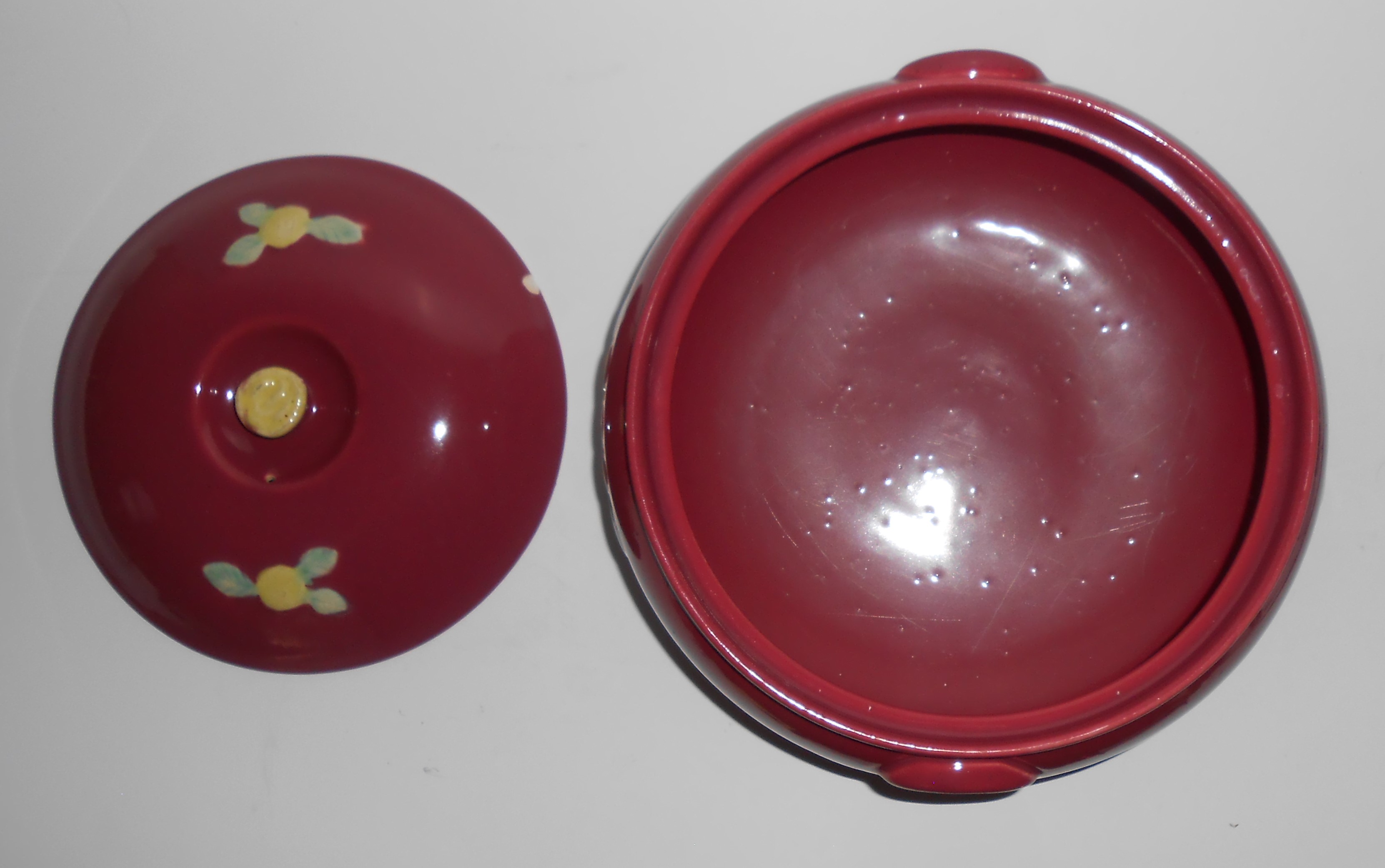 Coors Pottery Rosebud Red French Casserole #5