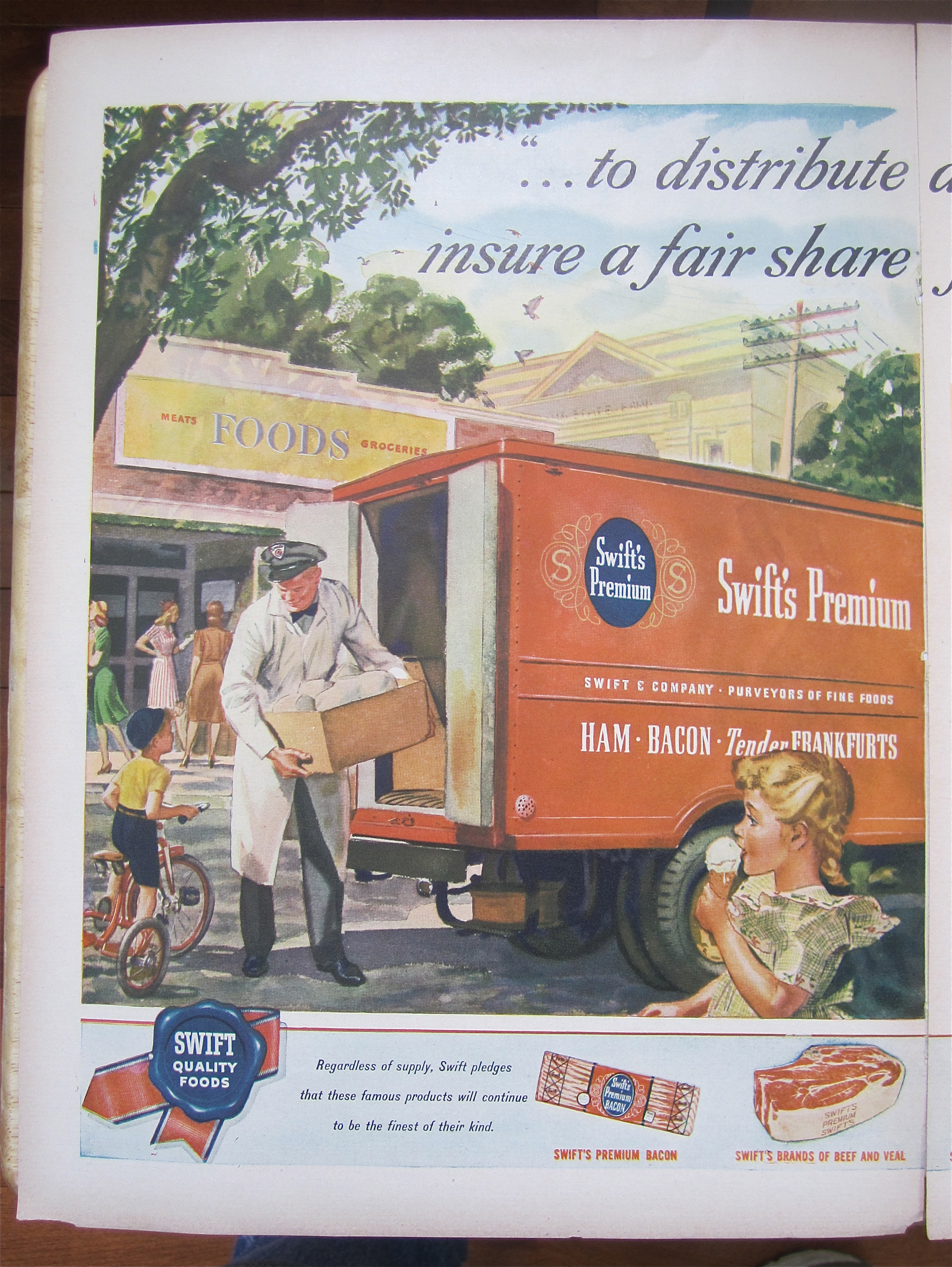 1945 Swift Premium with Children Watching Delivery Man