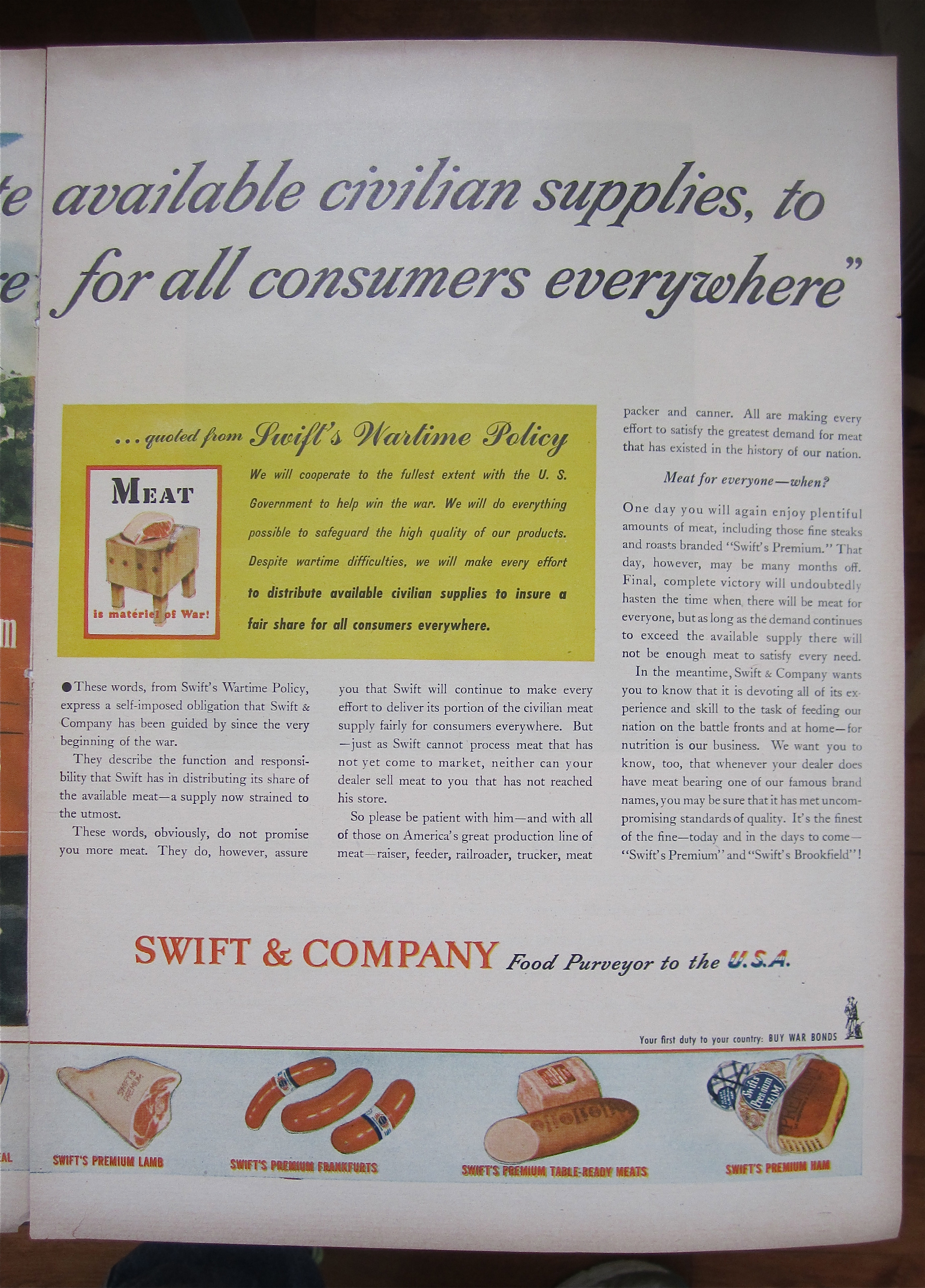 1945 Swift Premium with Children Watching Delivery Man
