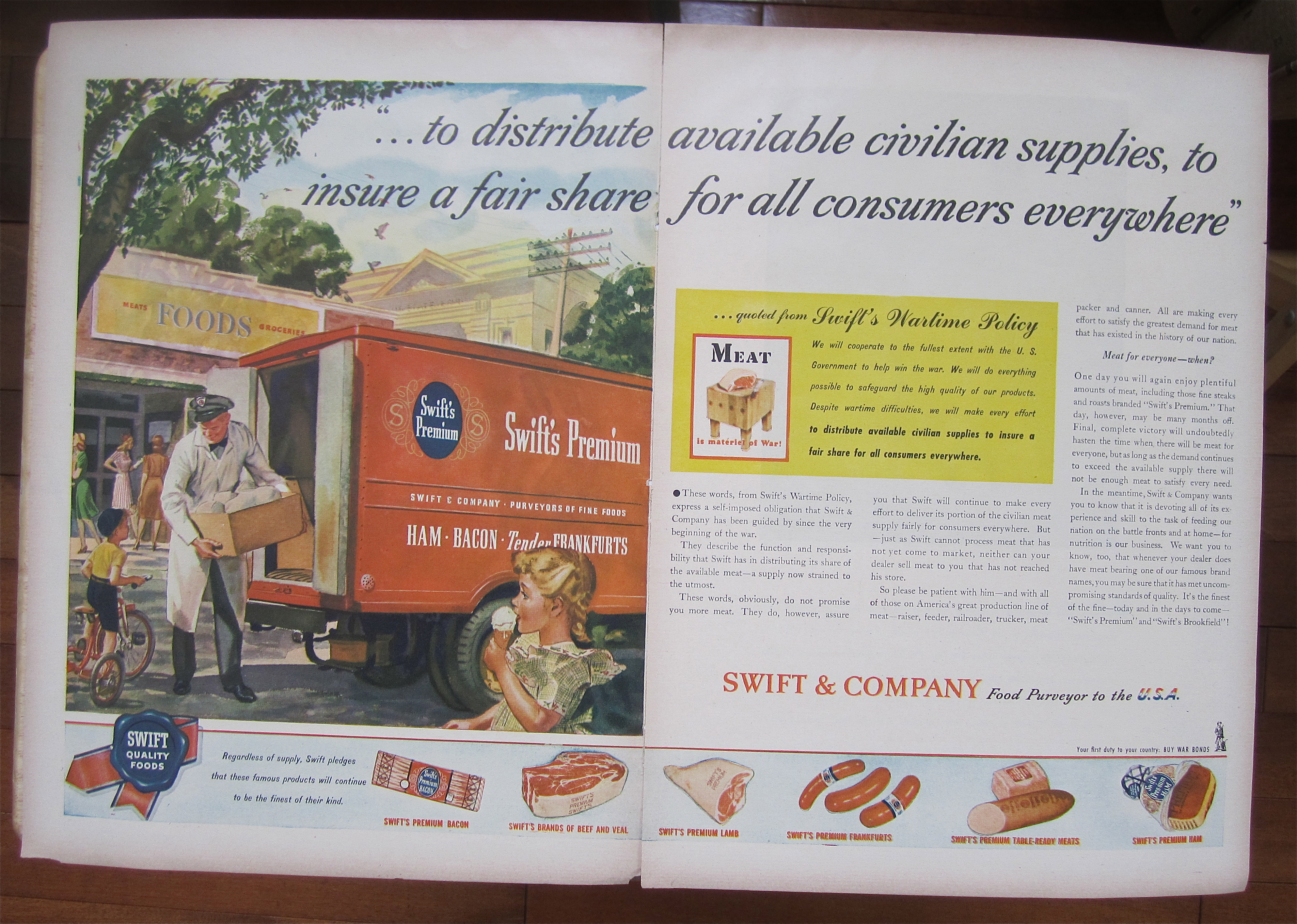 1945 Swift Premium with Children Watching Delivery Man