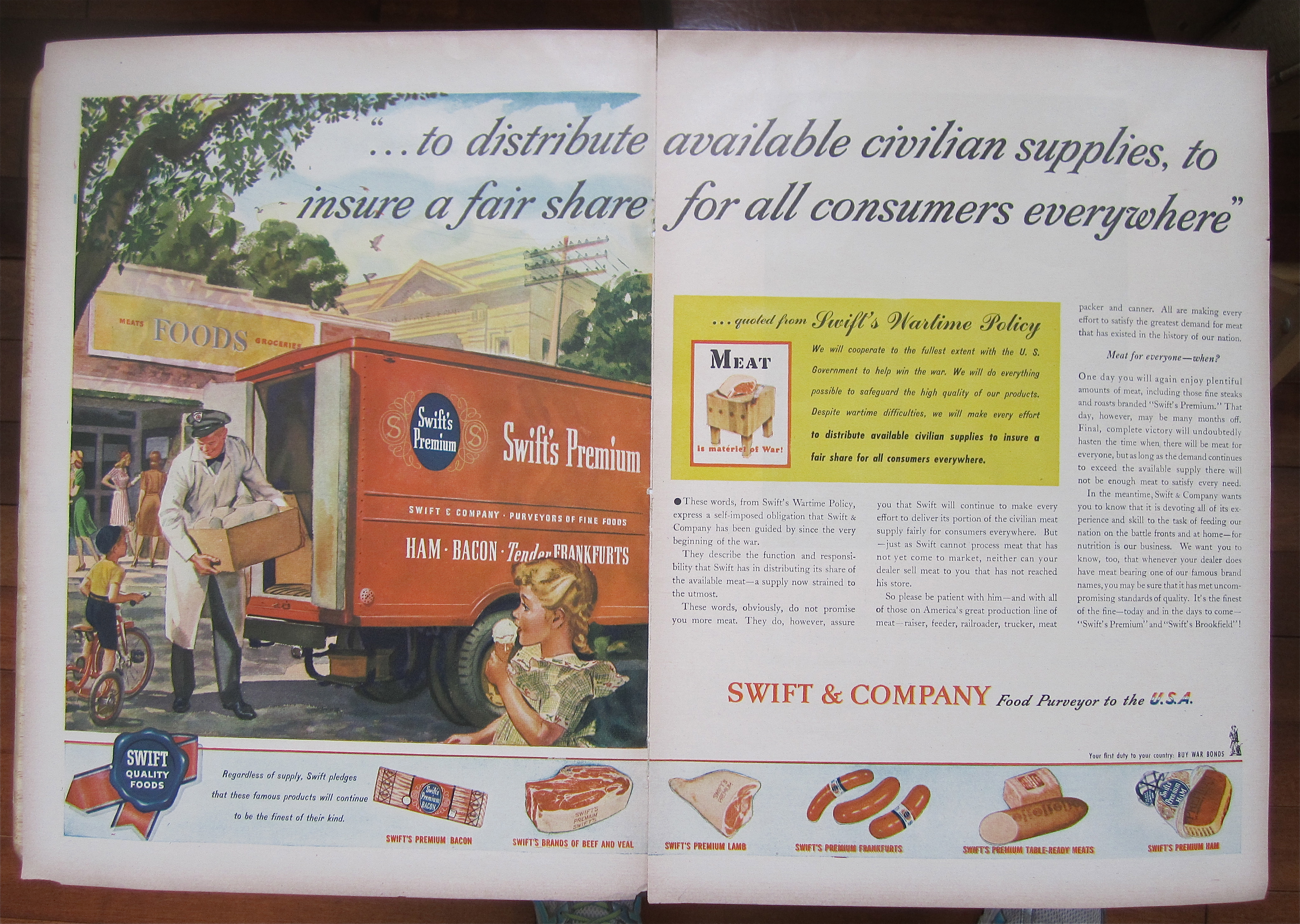 1945 Swift Premium with Children Watching Delivery Man