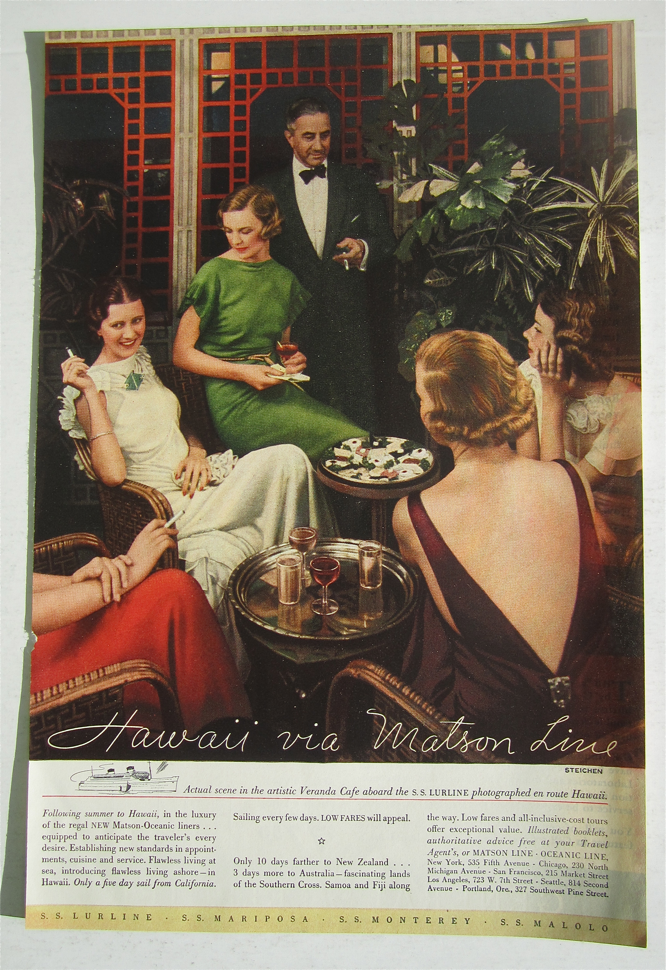 1935 Matson Line with Hawaii
