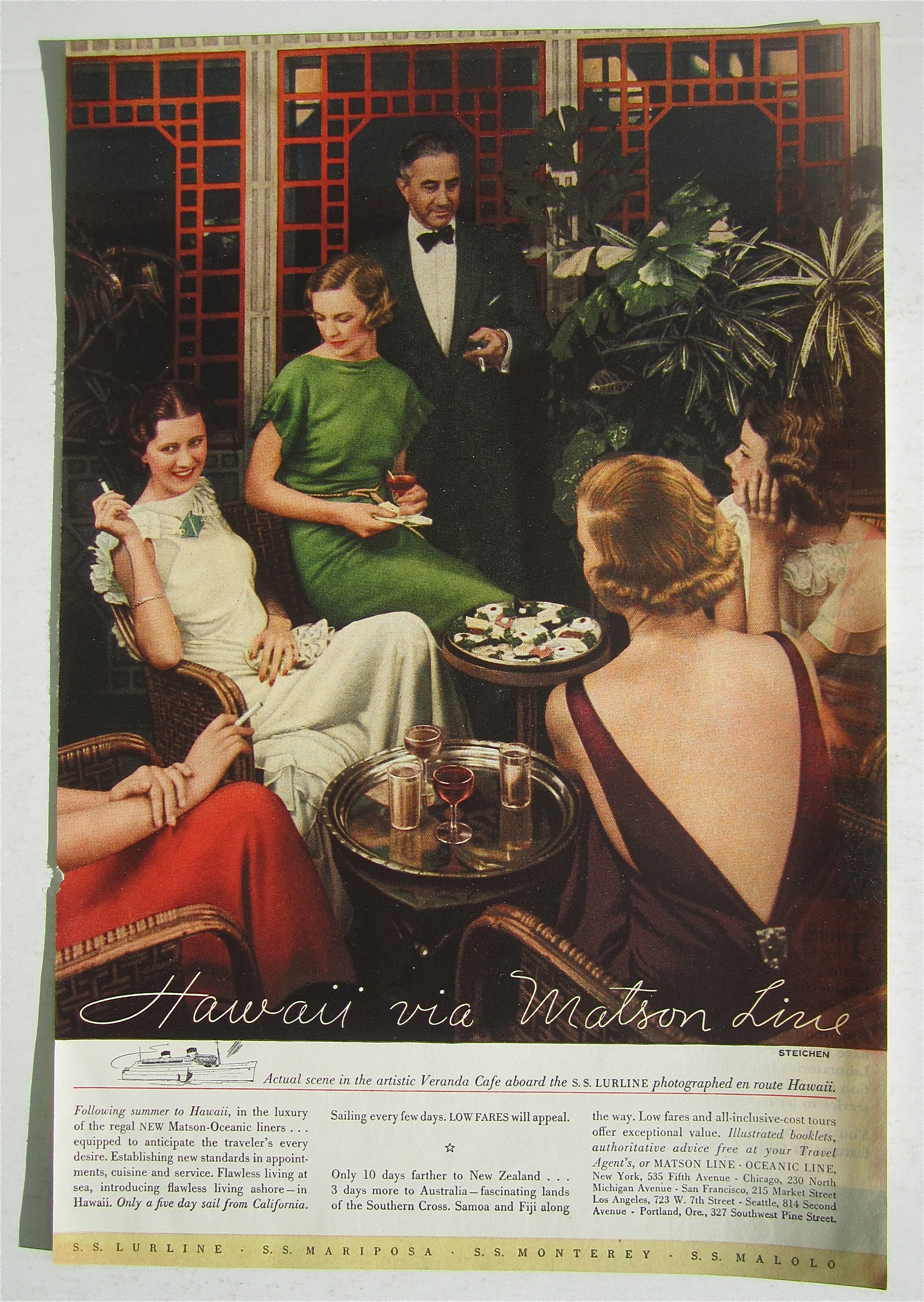 1935 Matson Line with Hawaii