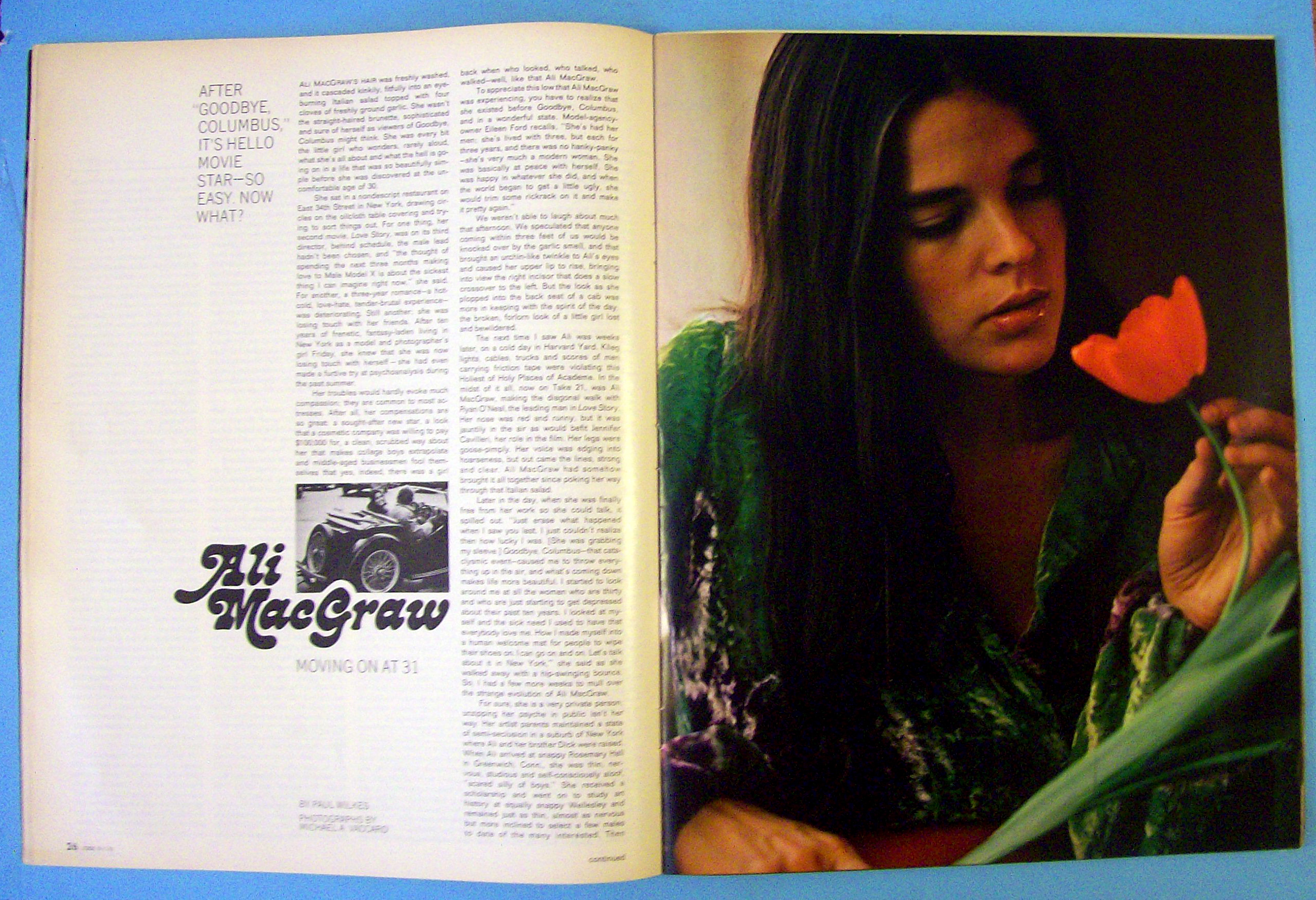 Look Magazine August 11, 1970 Ali MacGraw