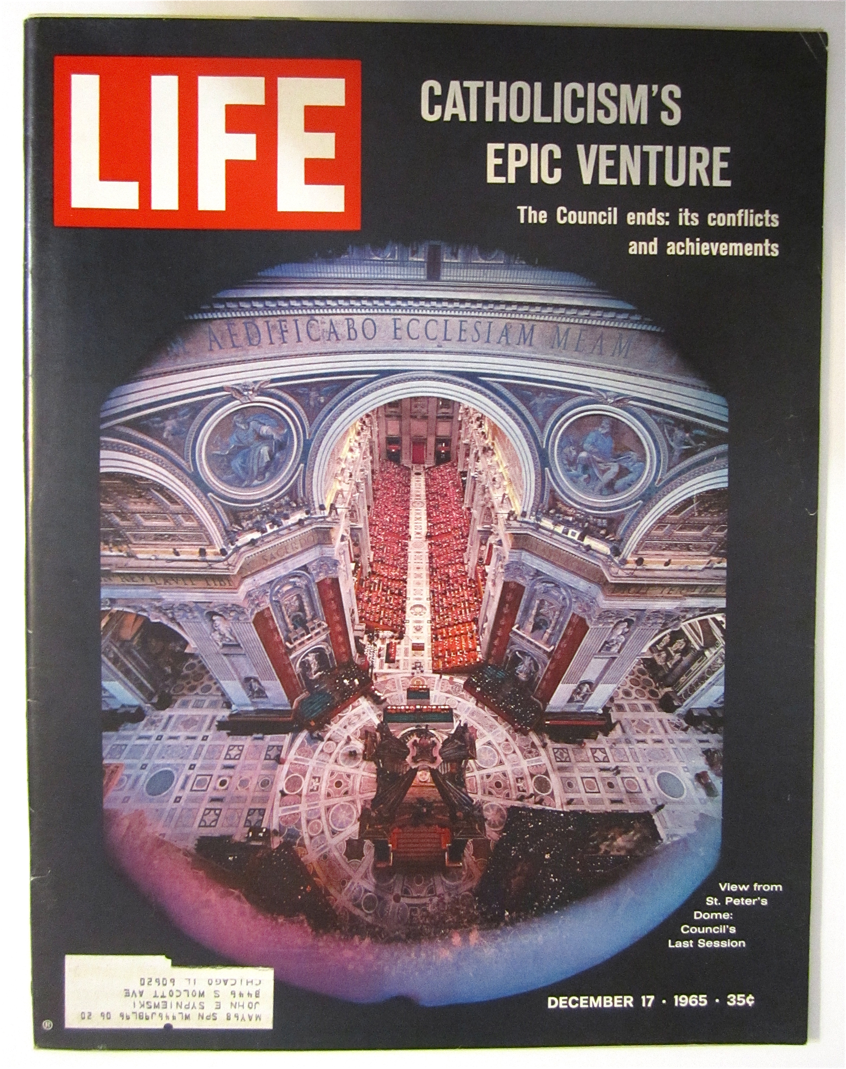 Life Magazine December 17, 1965 Catholicism's Venture