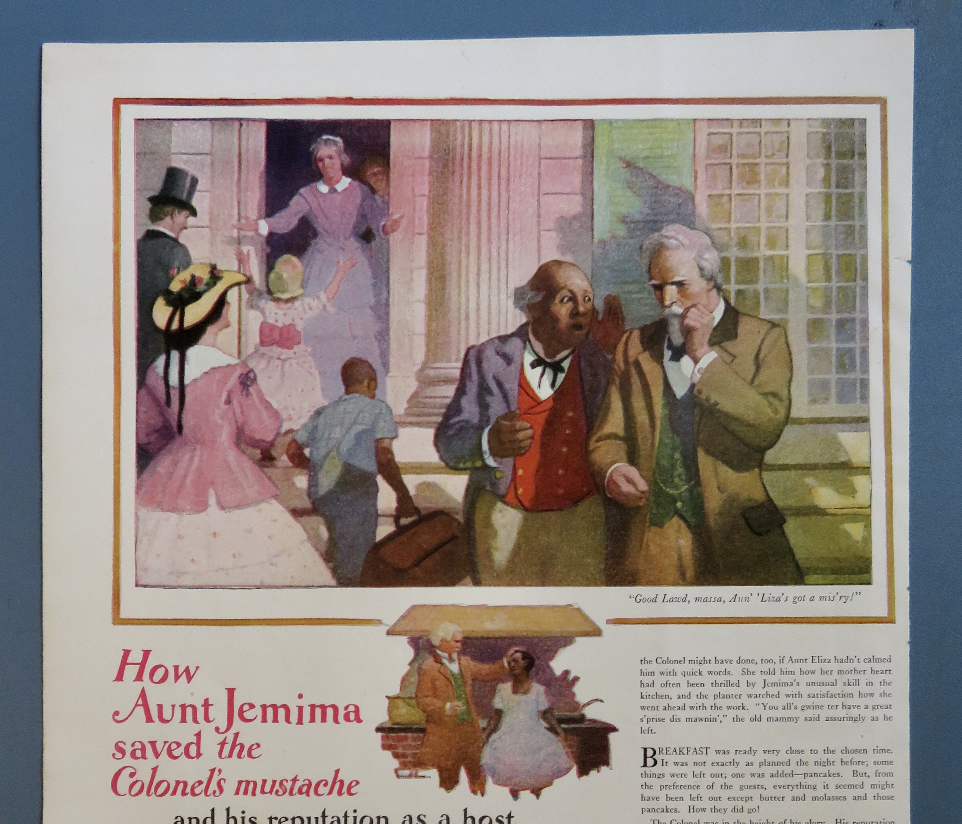 1920 Aunt Jemima Pancake Flour with Colonel's Mustache