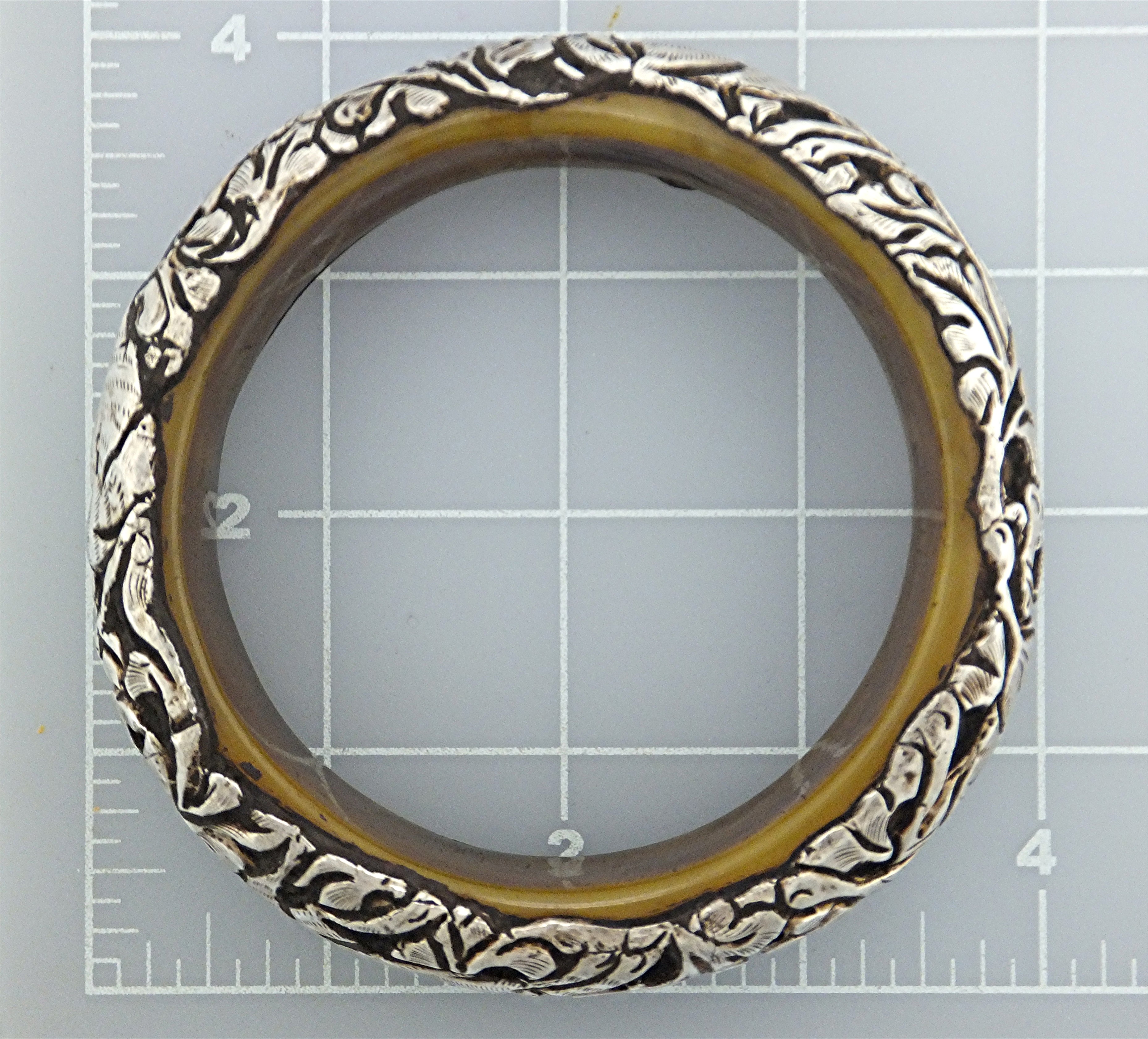 Bracelet Sterling Silver bakelite Bangle Nepal