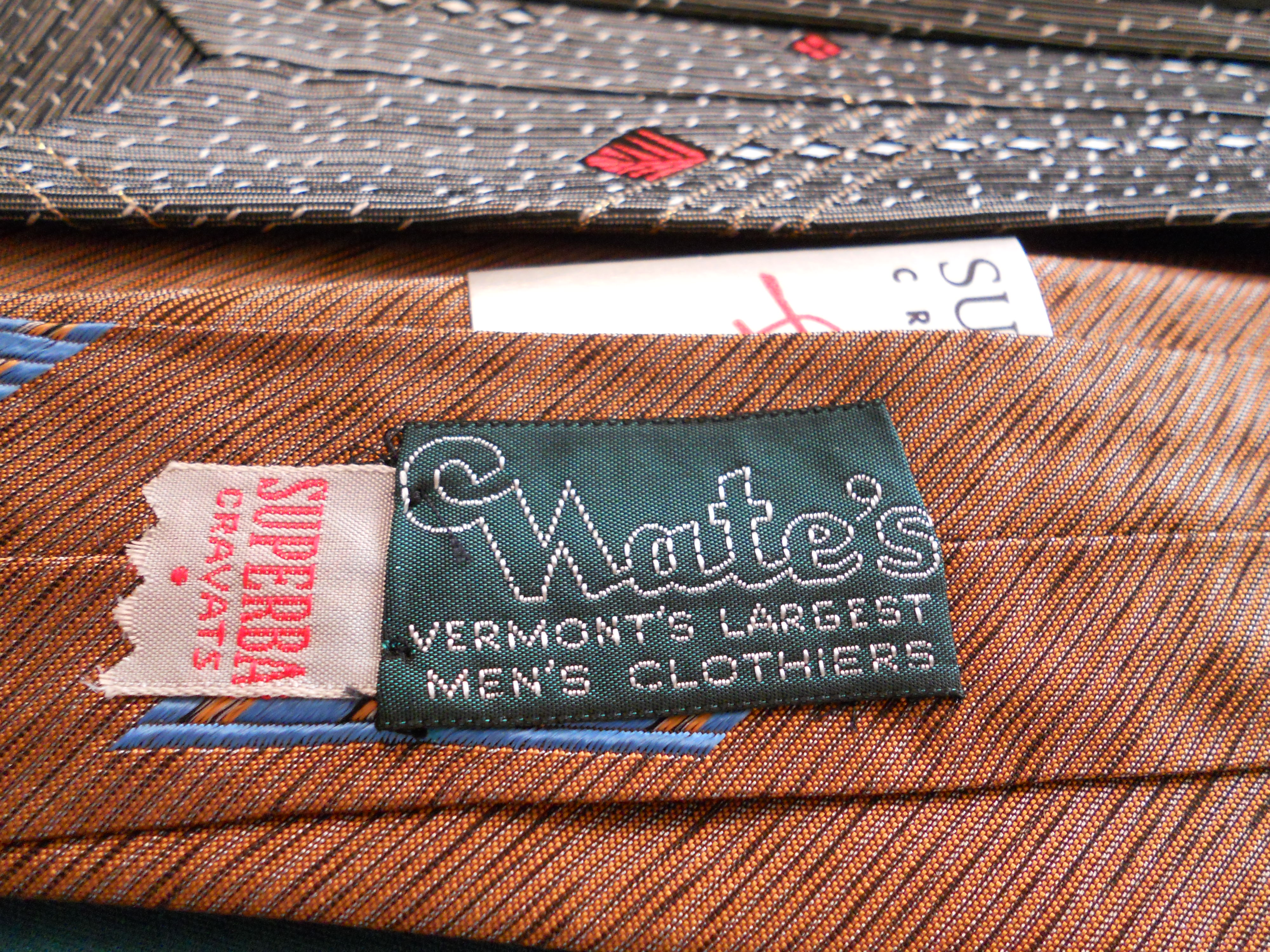 Mens Neck Tie Silk lot of 3 Vermont