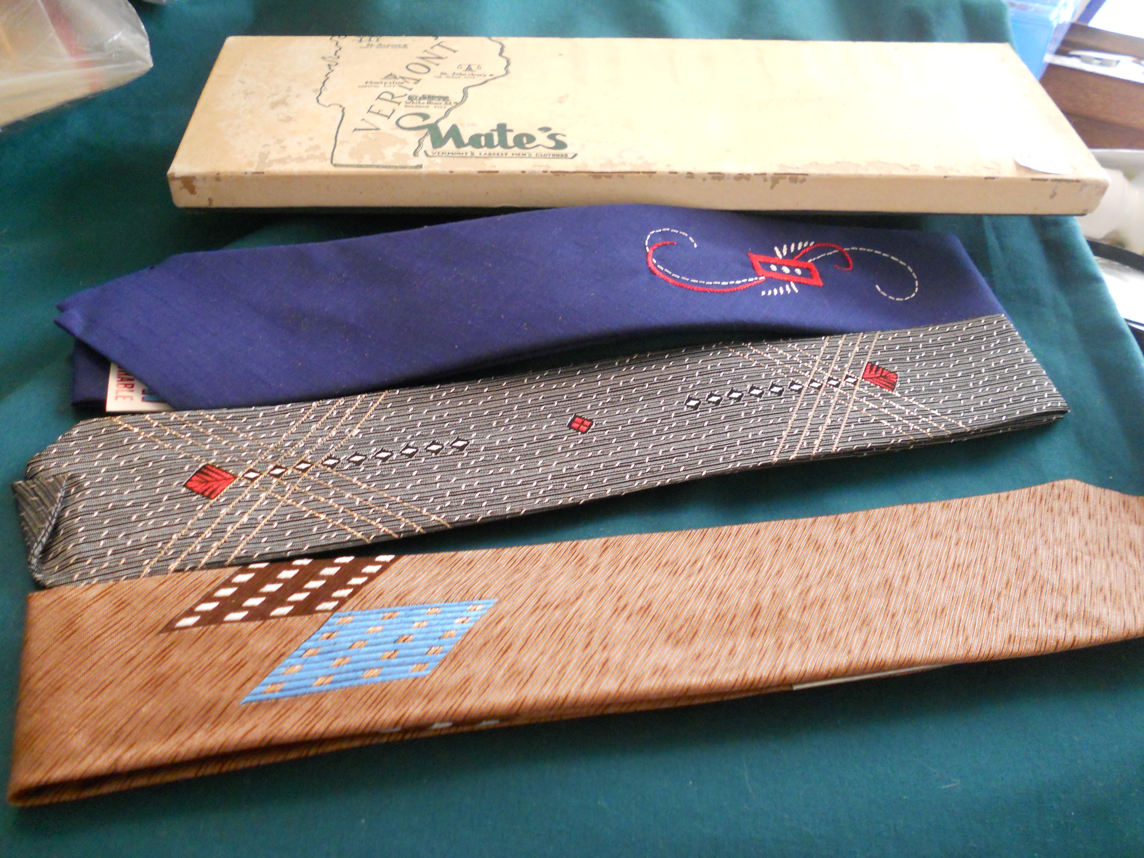 Mens Neck Tie Silk lot of 3 Vermont