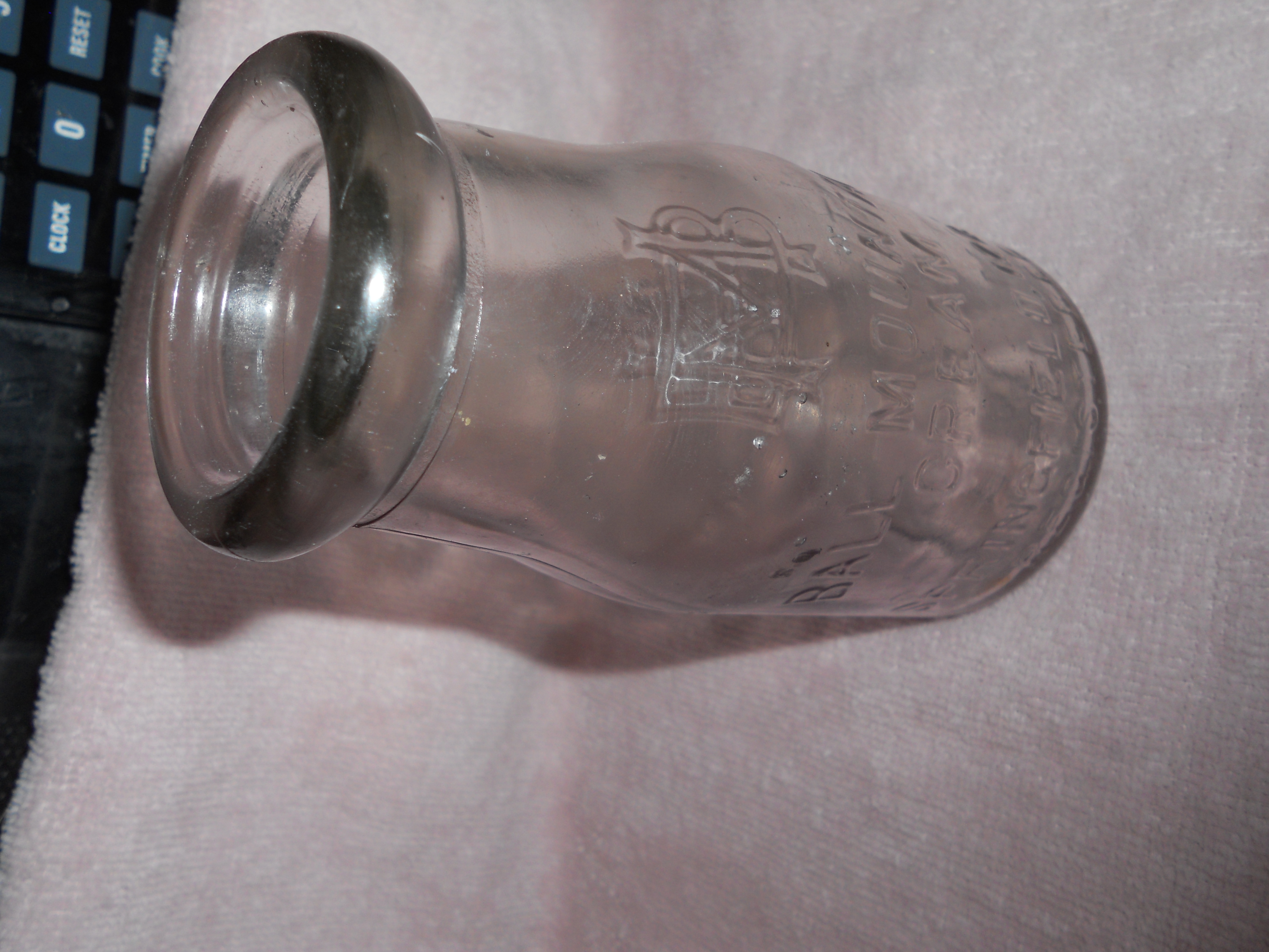 Ball Mountain Cream Bottle Springfield Mass