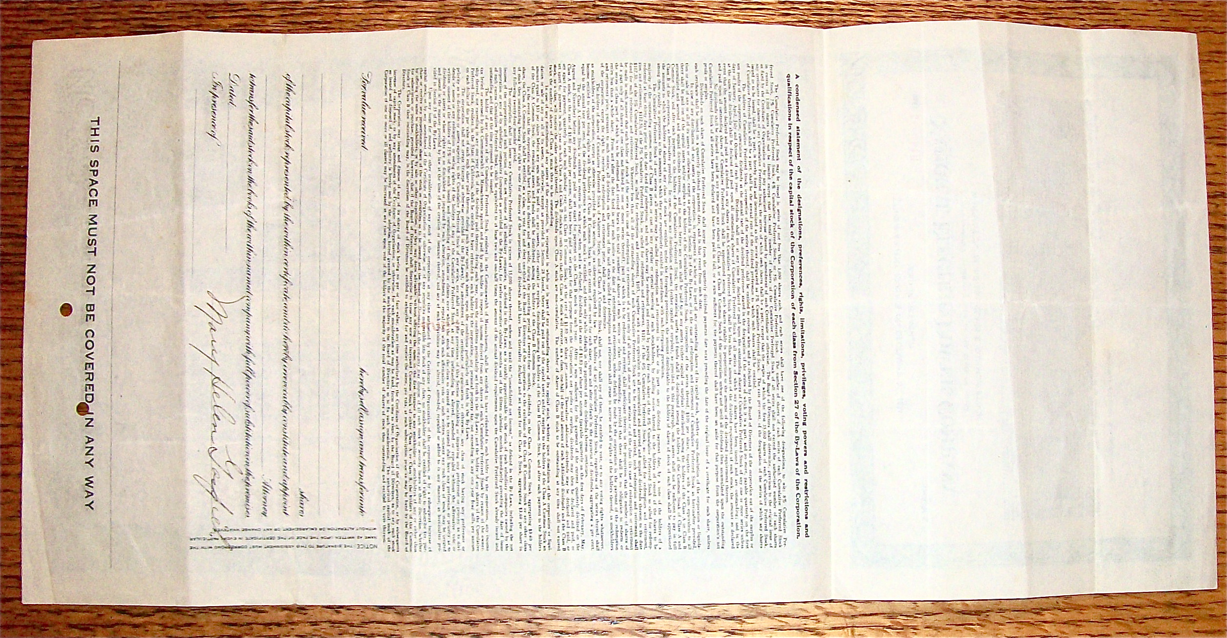 1930 National Electric Power Company Stock Certificate