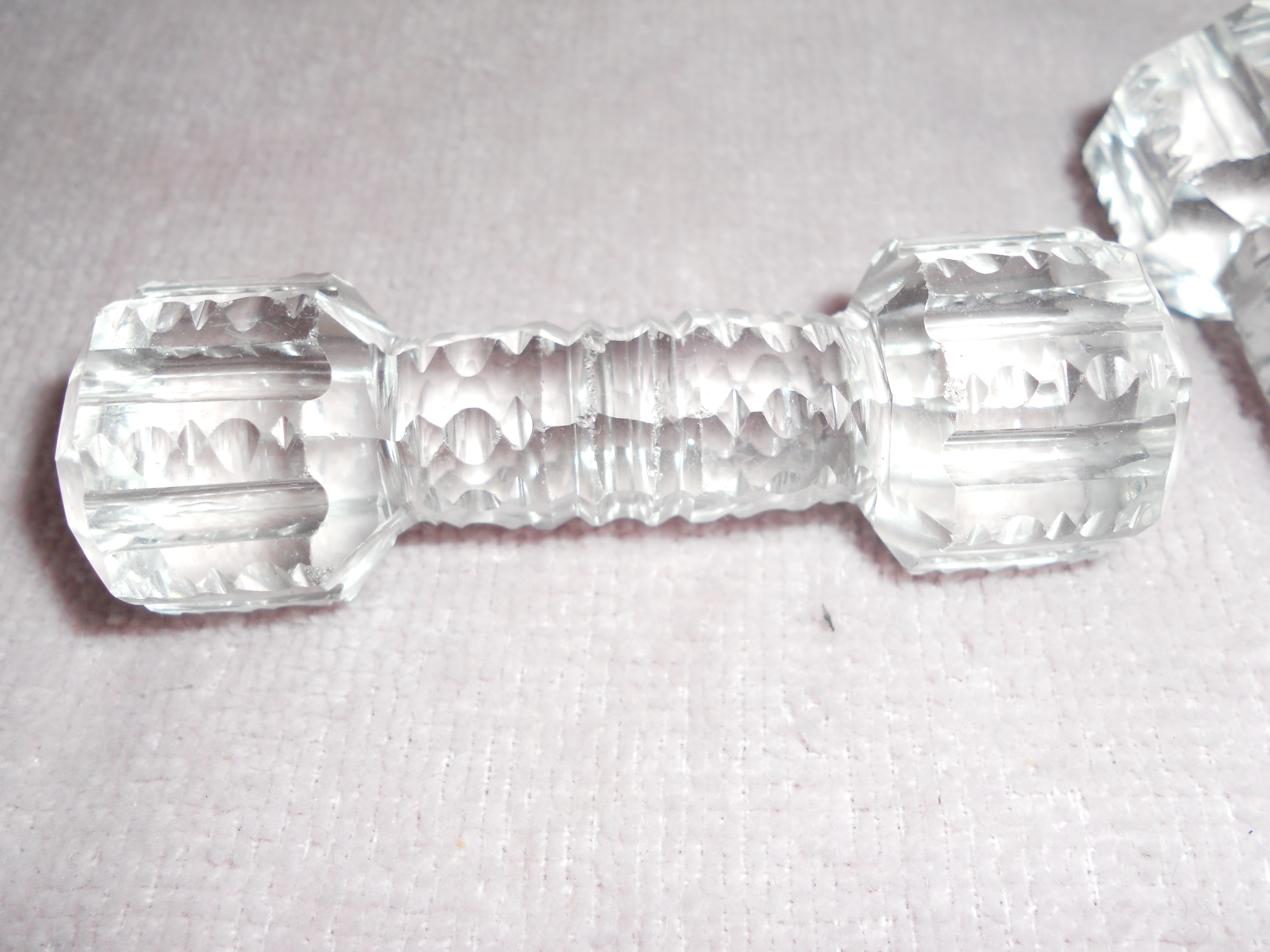 Antique Pressed Glass Knife Rest Pair