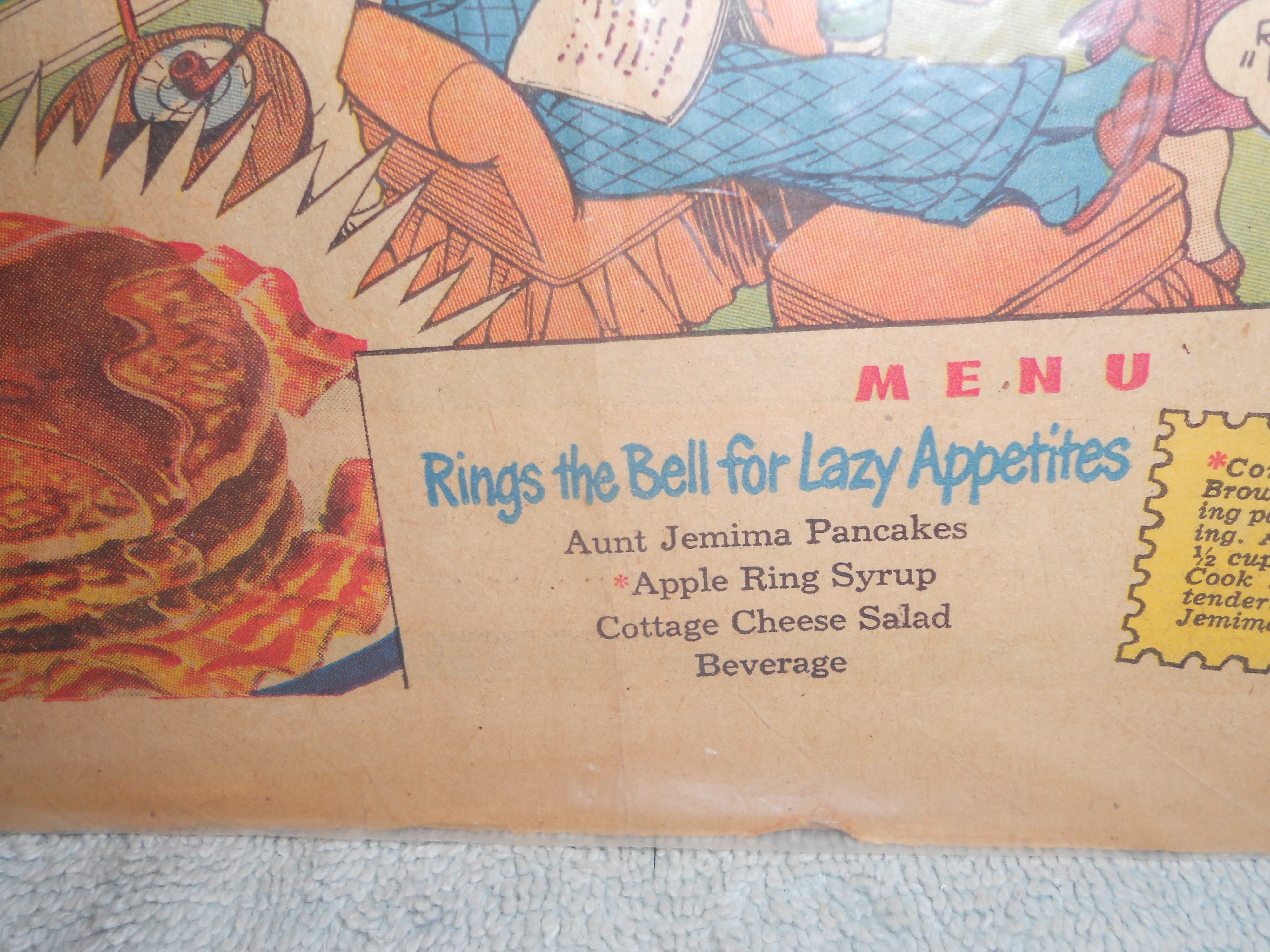 Aunt Jemima Pancakes Advertising Comics