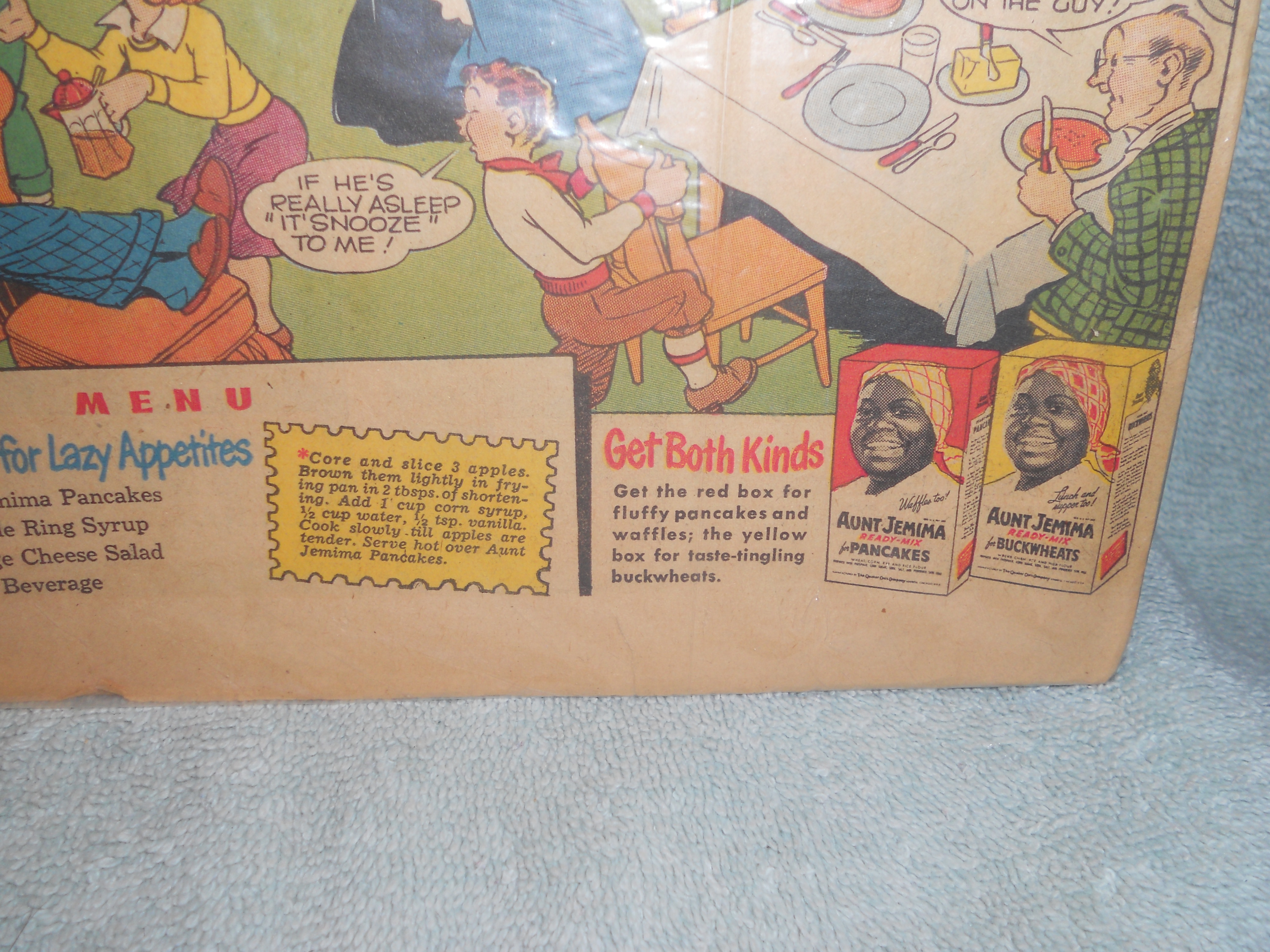 Aunt Jemima Pancakes Advertising Comics