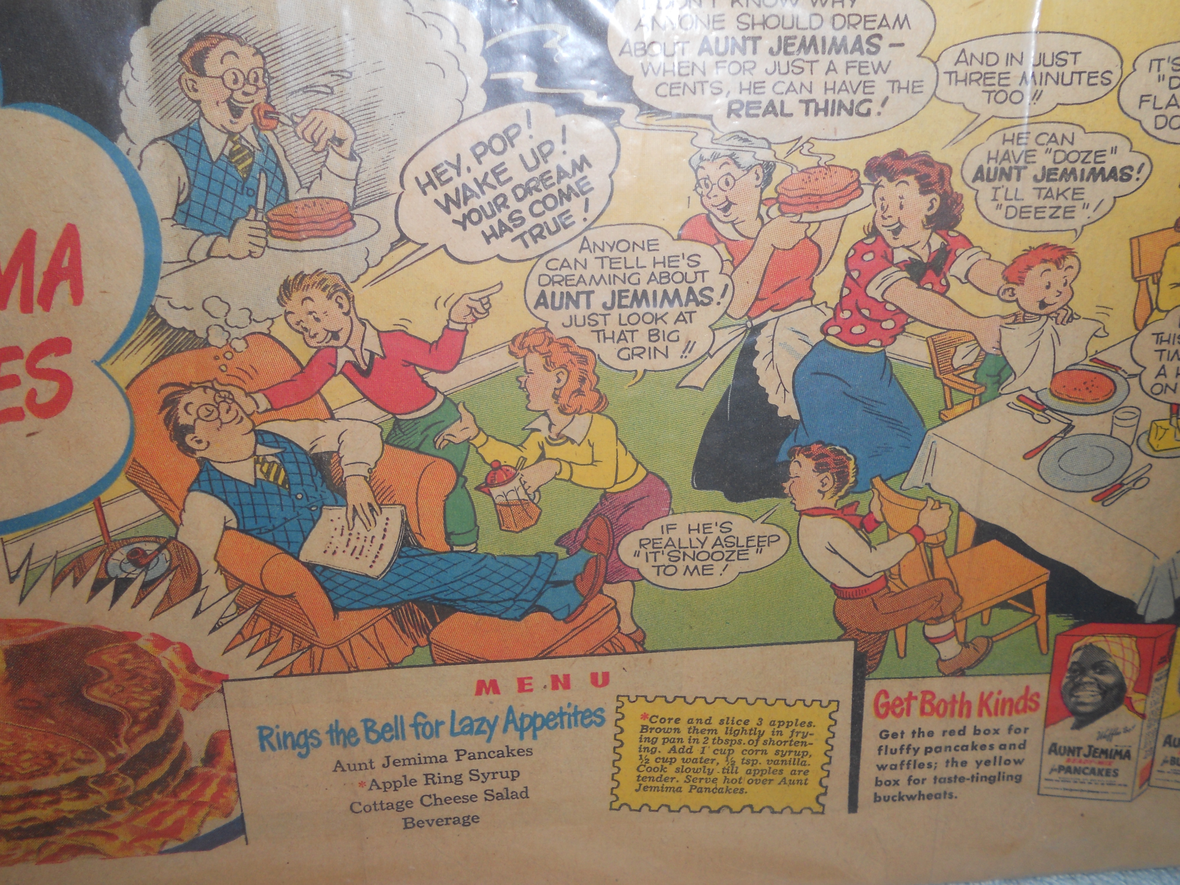 Aunt Jemima Pancakes Advertising Comics