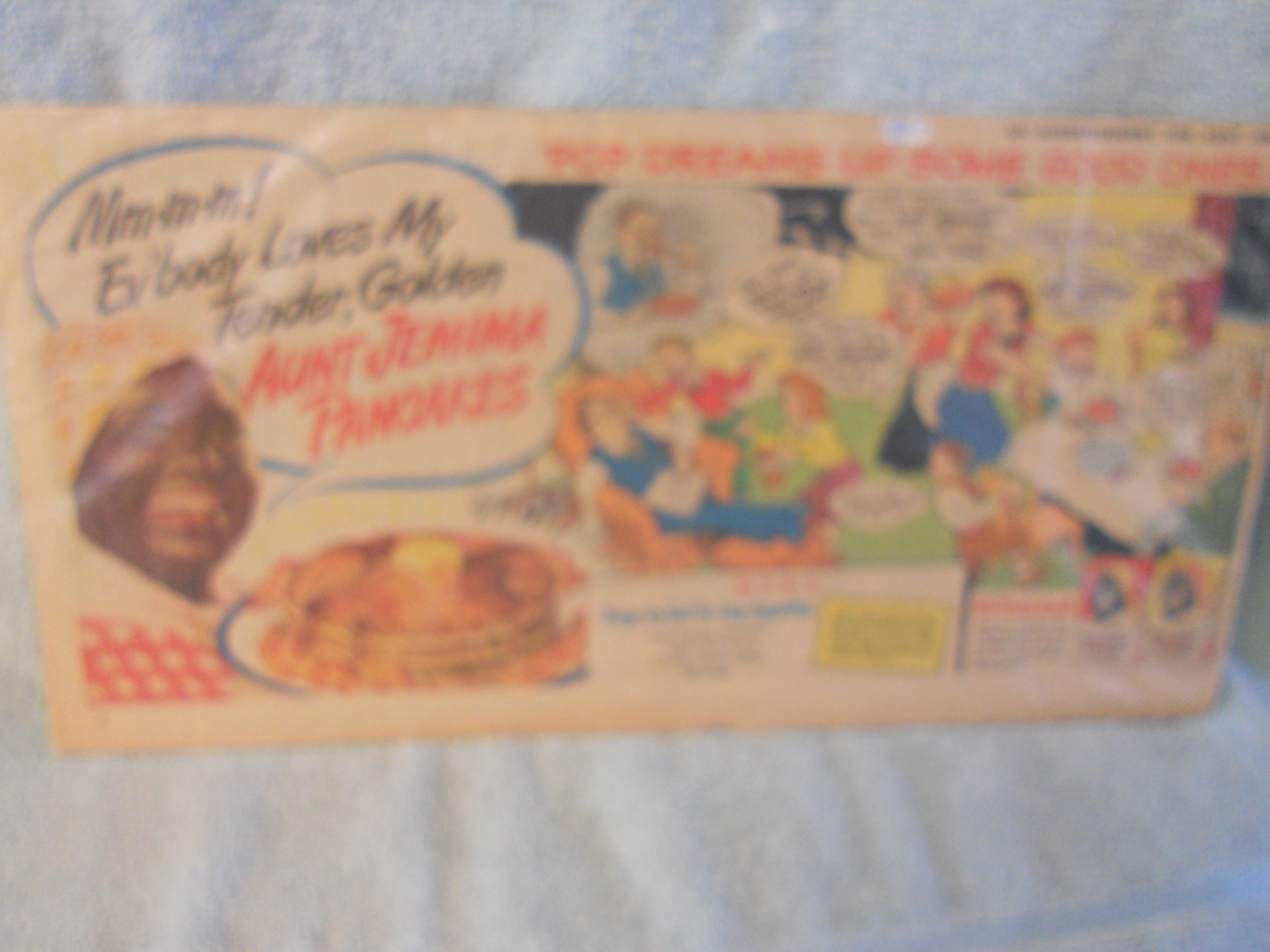 Aunt Jemima Pancakes Advertising Comics