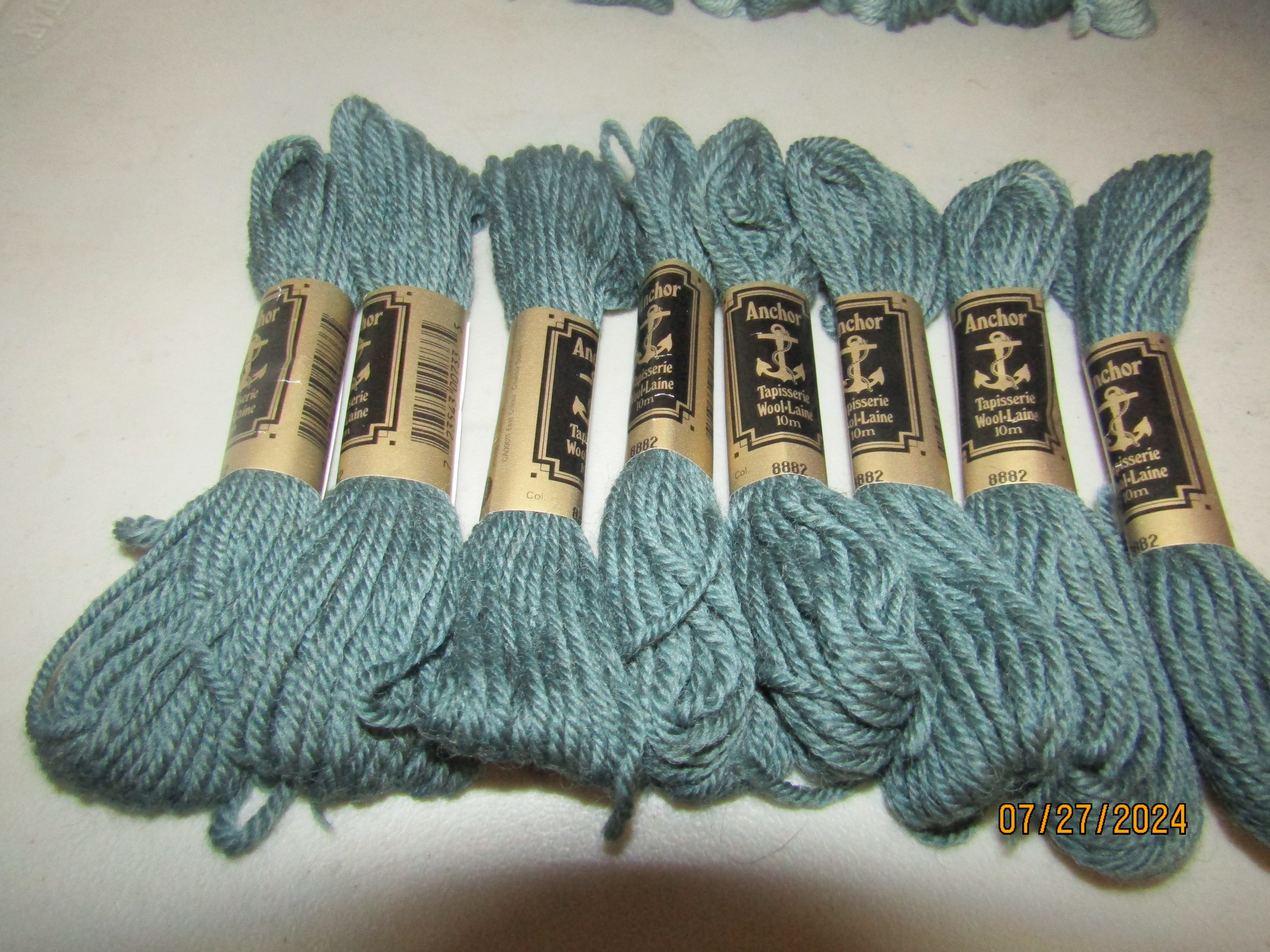 Vintage Plastic Canvas Light Blue Coats Anchor Yarn