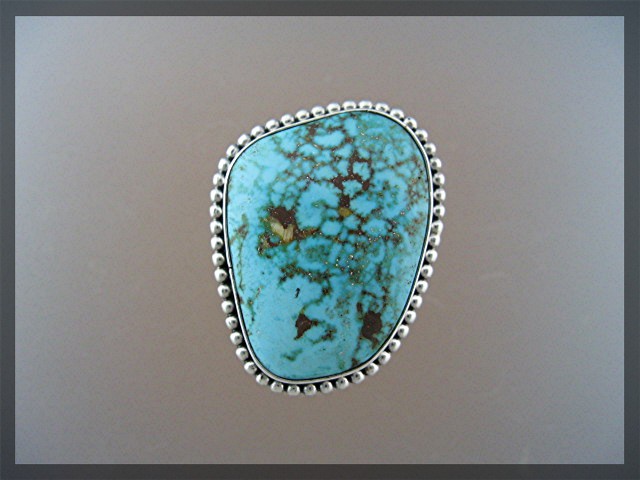 Navajo Carico Turquoise Sterling Silver Ring Paul Livin