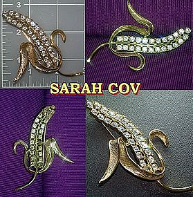Sarah Cov Vintage crystal brooch pin