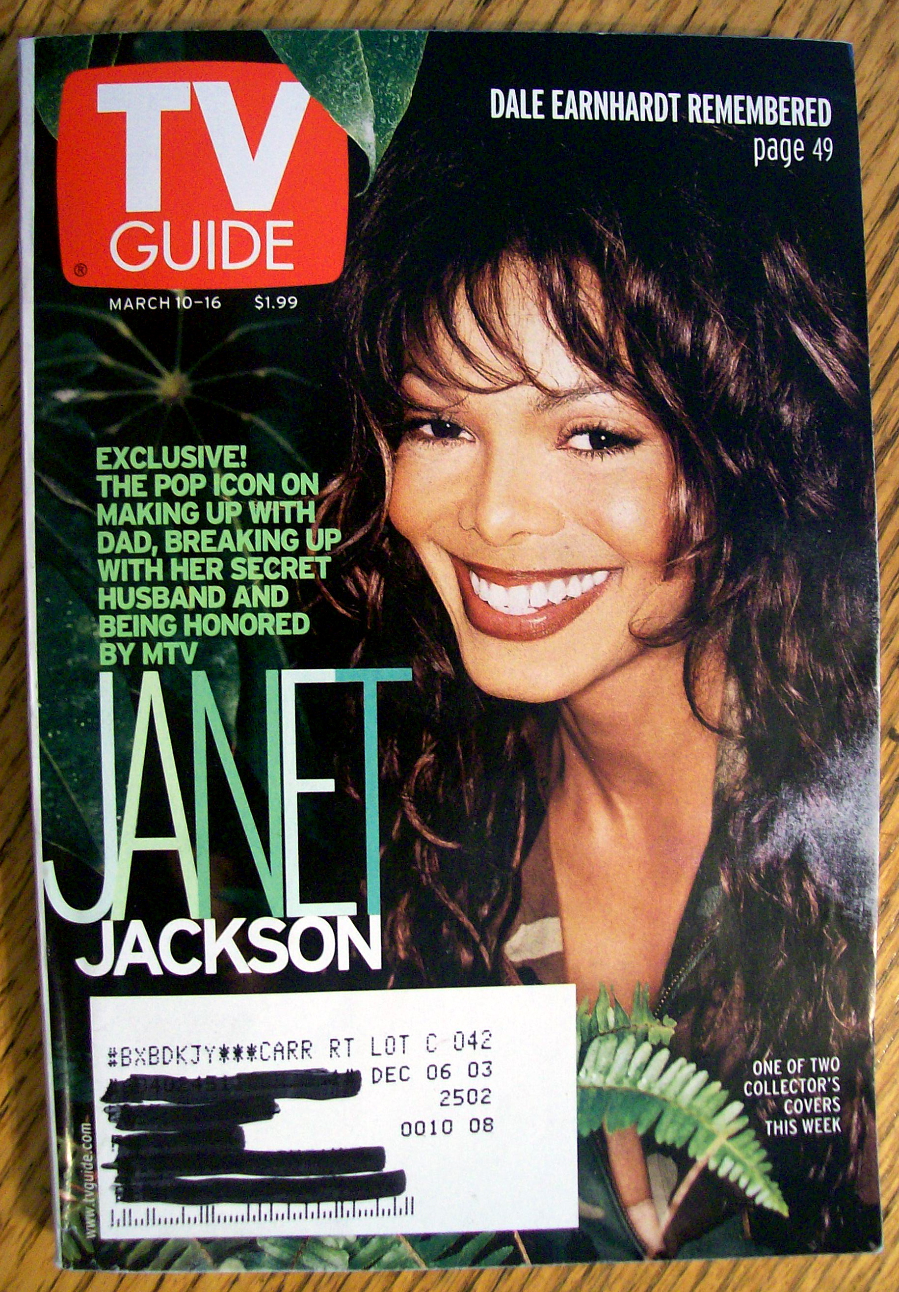 TV Guide-March 10-16, 2001-Janet Jackson