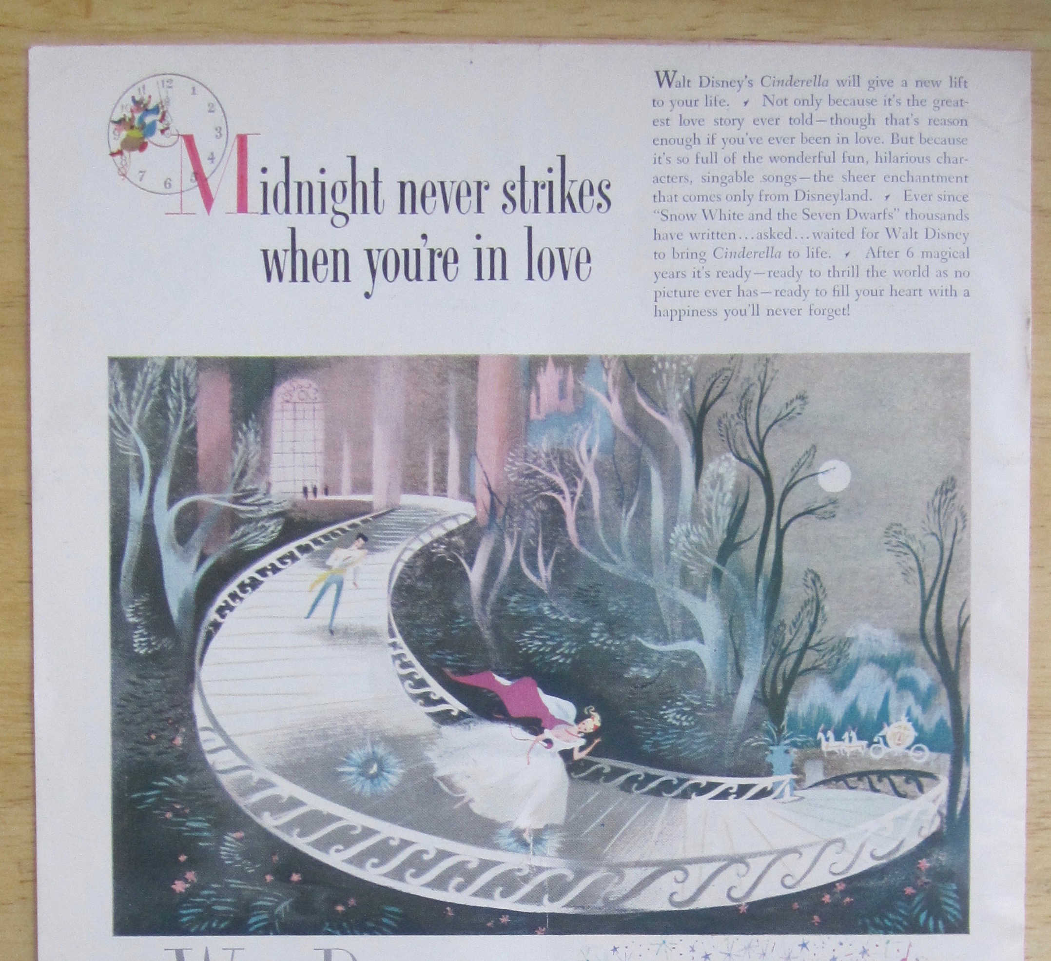 1950 Walt Disney's Cinderella with Cinderella & Prince