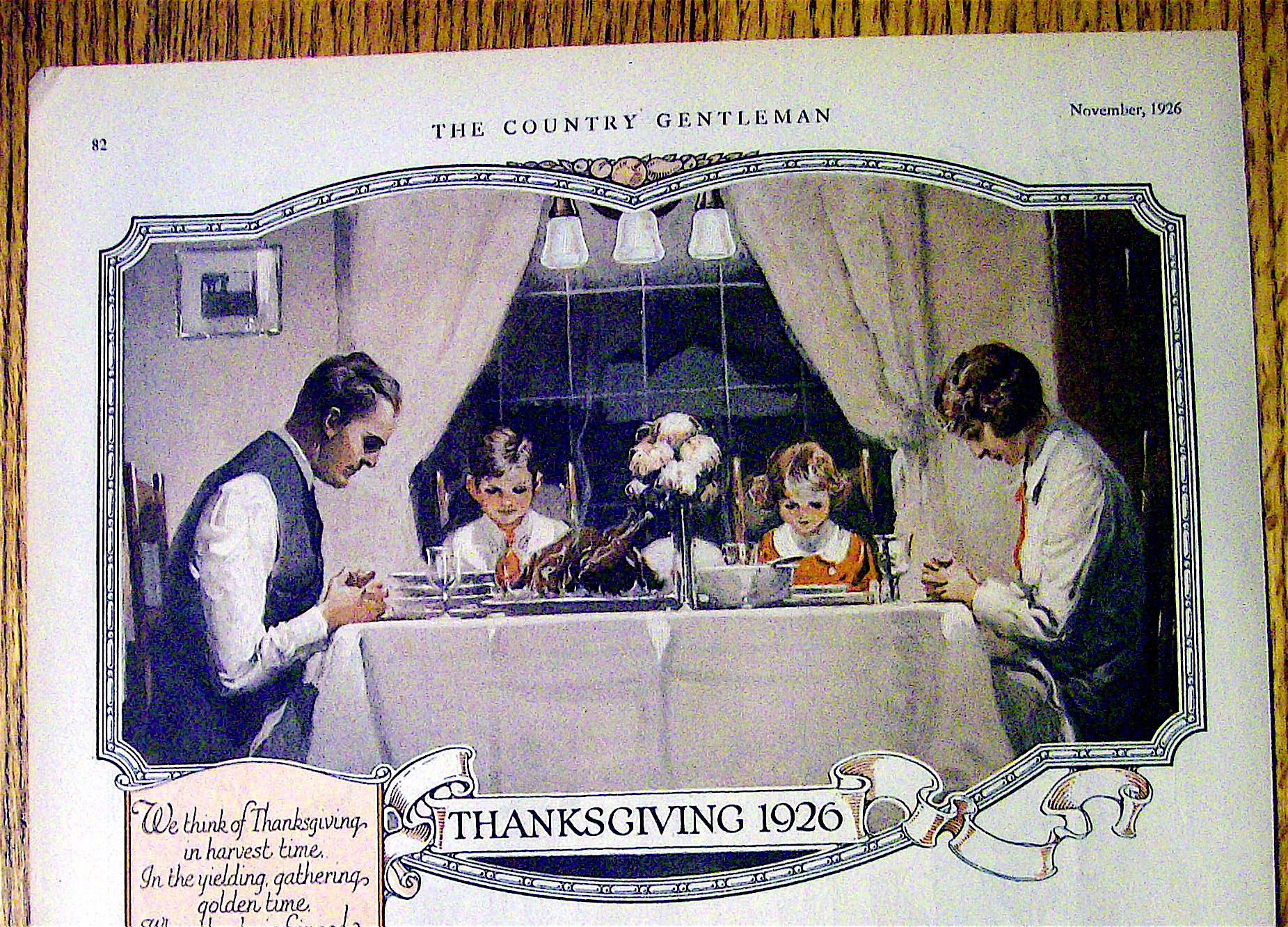 1926 Delco Light Company with Family at Thanksgiving