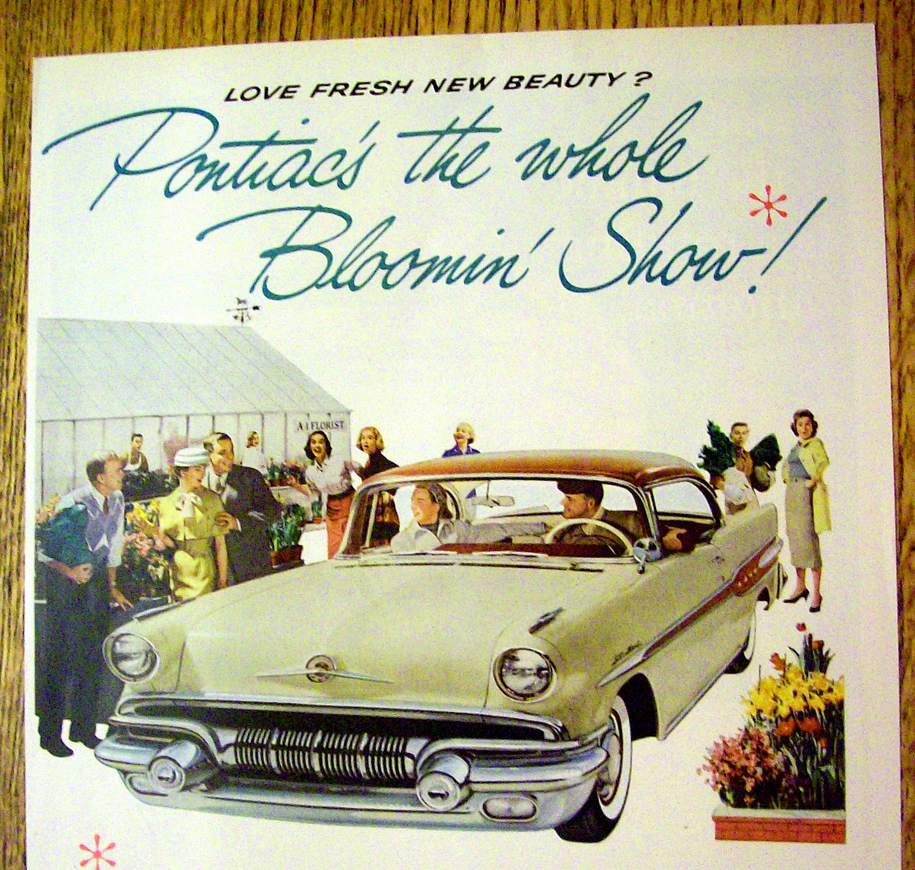 1957 Pontiac with a White Pontiac