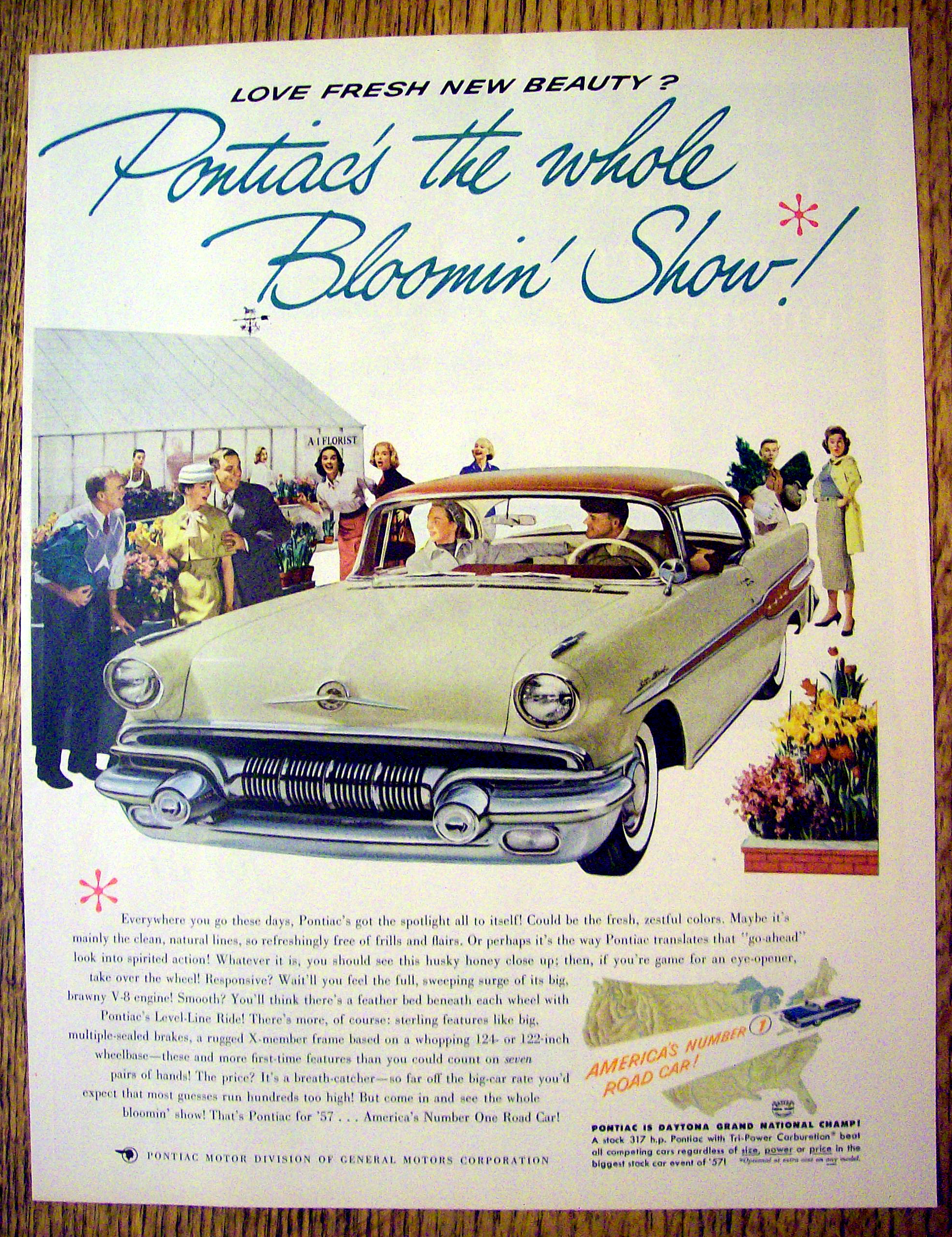 1957 Pontiac with a White Pontiac