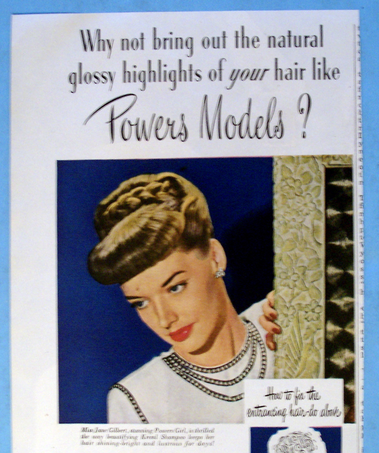 1946 Kreml Shampoo with a Stunning Powers Model