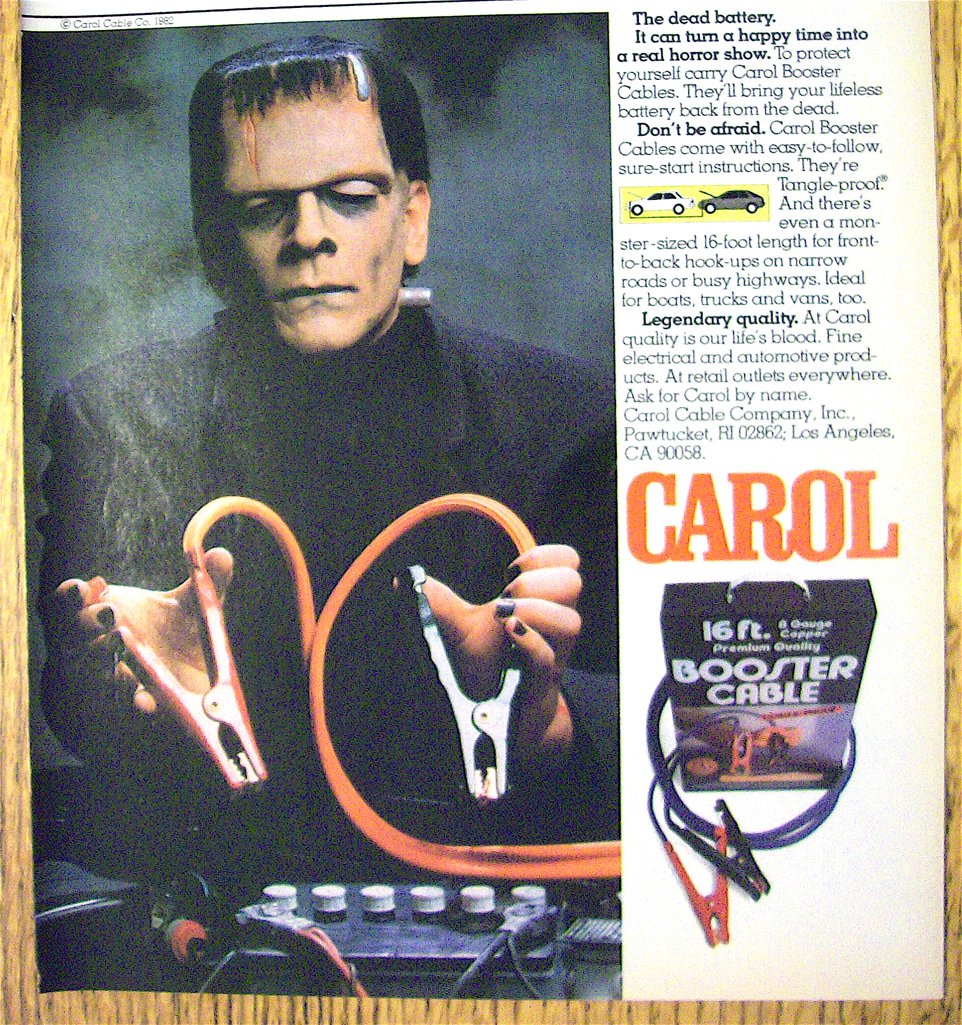 1982 Carol Booster Cables with Frankenstein
