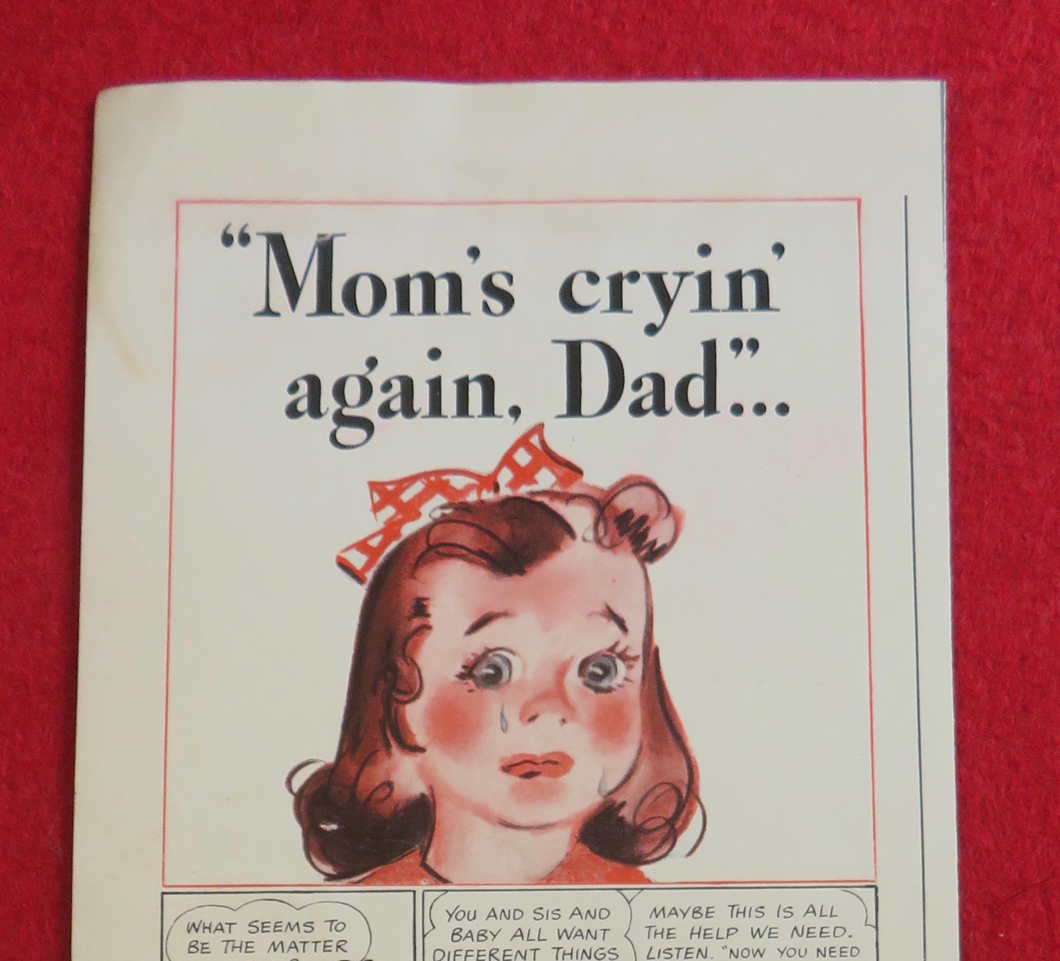 1941 Cream Of Wheat with Mom's Cryin Again Dad