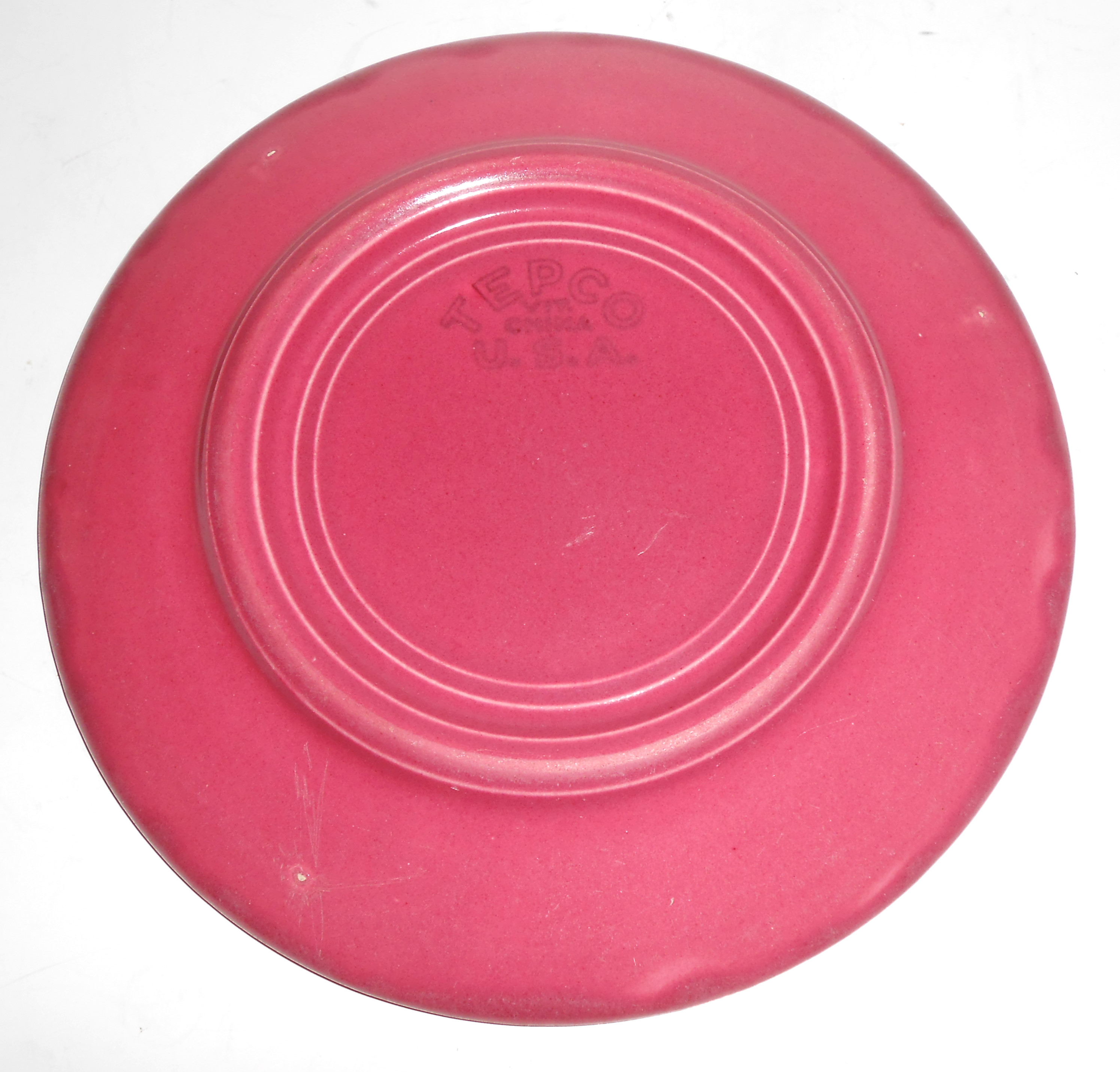 Tepco Restaurant China Mauve Ring Ware Plate VERY RARE