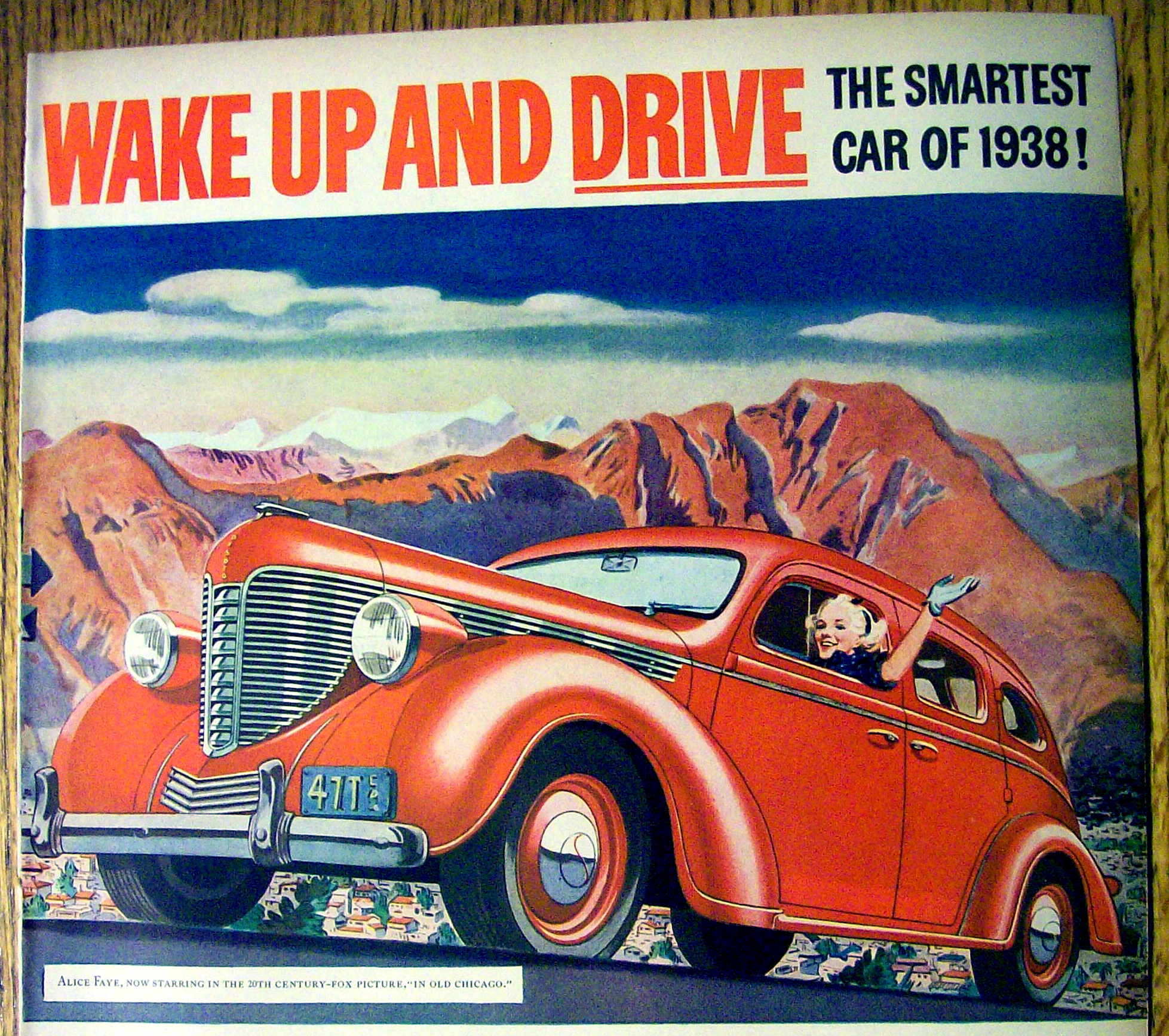 1937 De Soto with Alice Faye