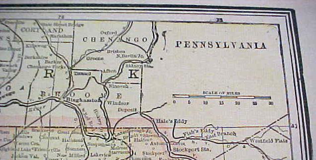 Antique Map Pennsylvania 1894 Large Foldout