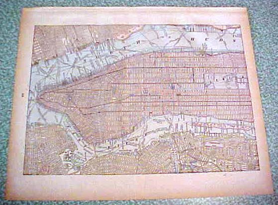 Antique Map Pennsylvania 1894 Large Foldout