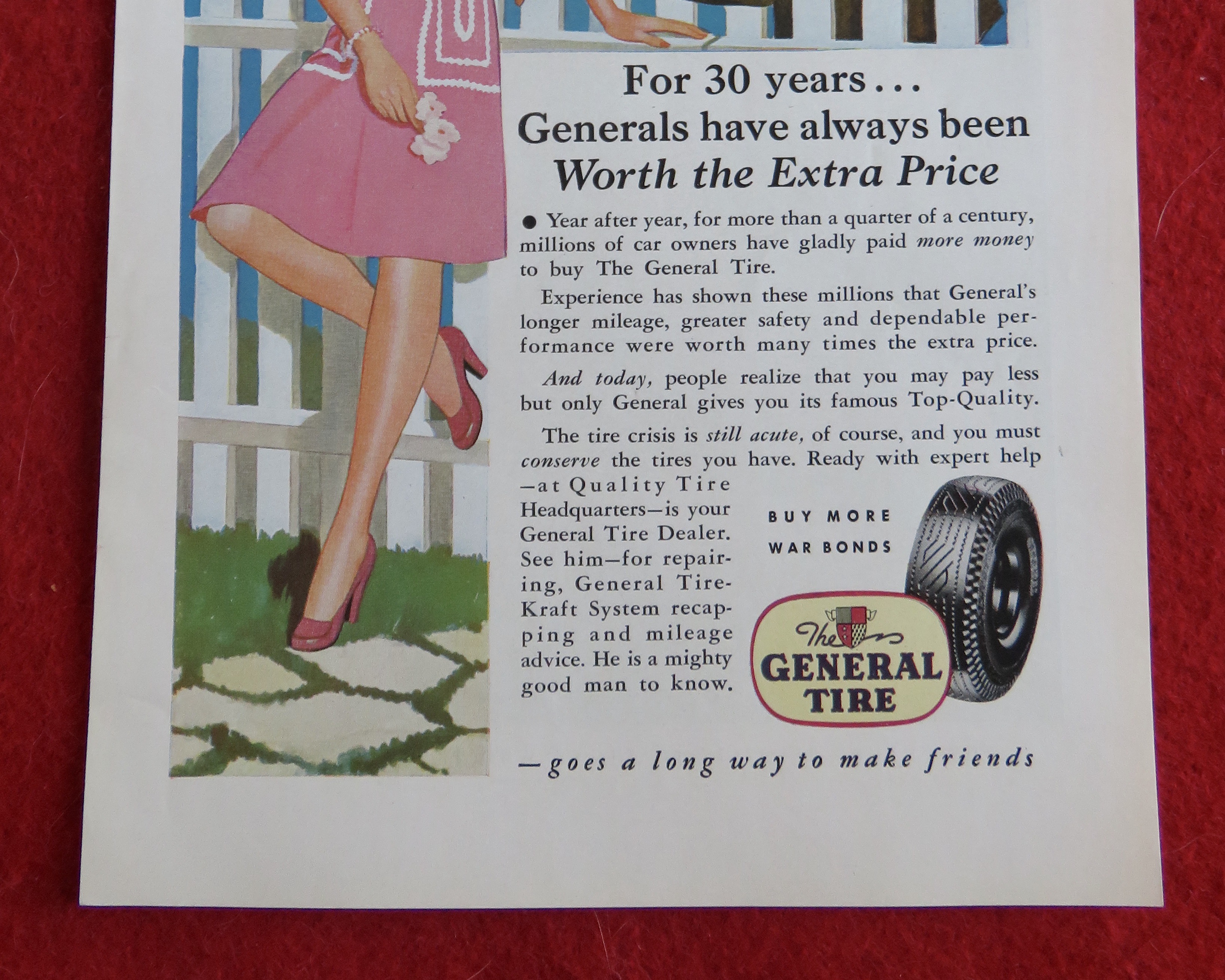 1944 General Tires with Soldier & Woman