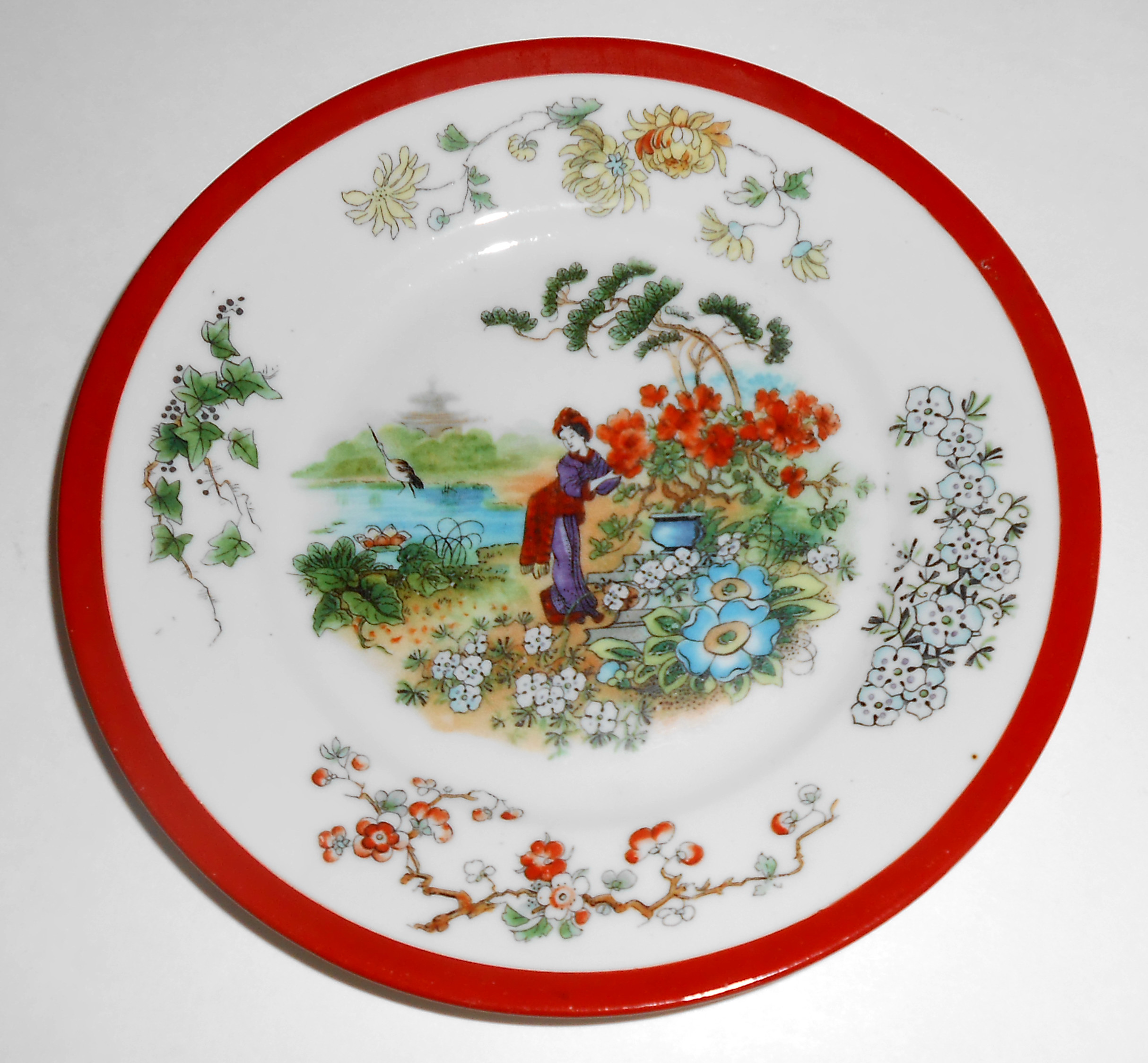 C. Tielsch Germany China Oriental Woman Gardening Plate