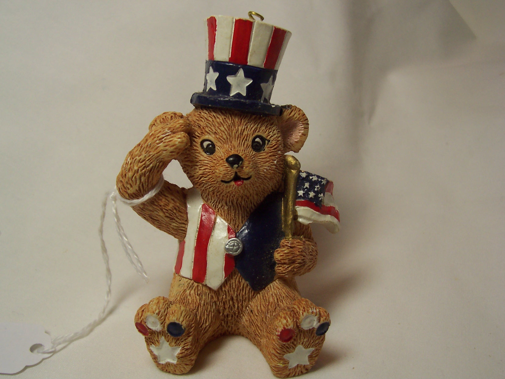 Claires 1997 Patriotic Bear Ornament