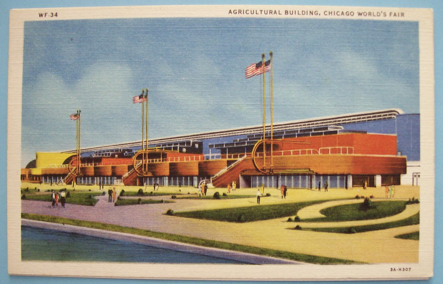 Postcard Of Agricultural Building (Century Of Progress)