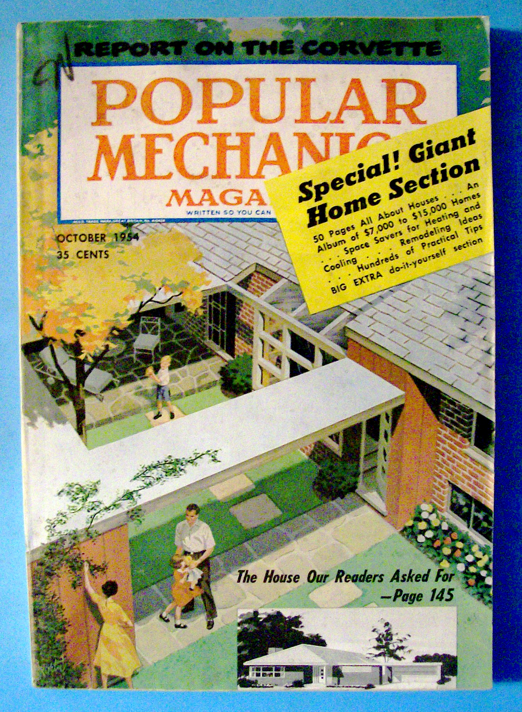 Popular Mechanics Magazine-October 1954-Corvette