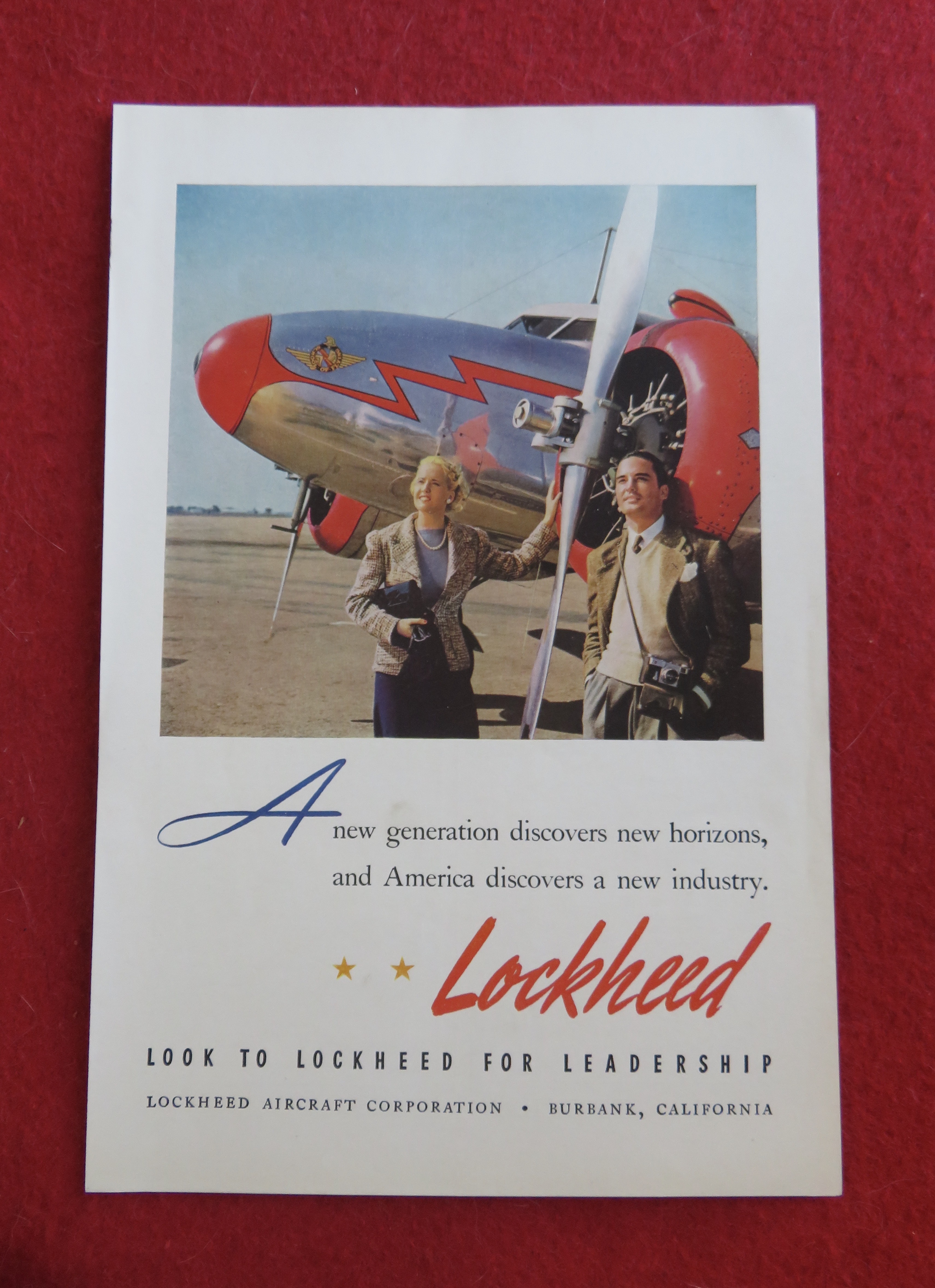 1939 Lockheed Aircraft Corporation with Man & Woman