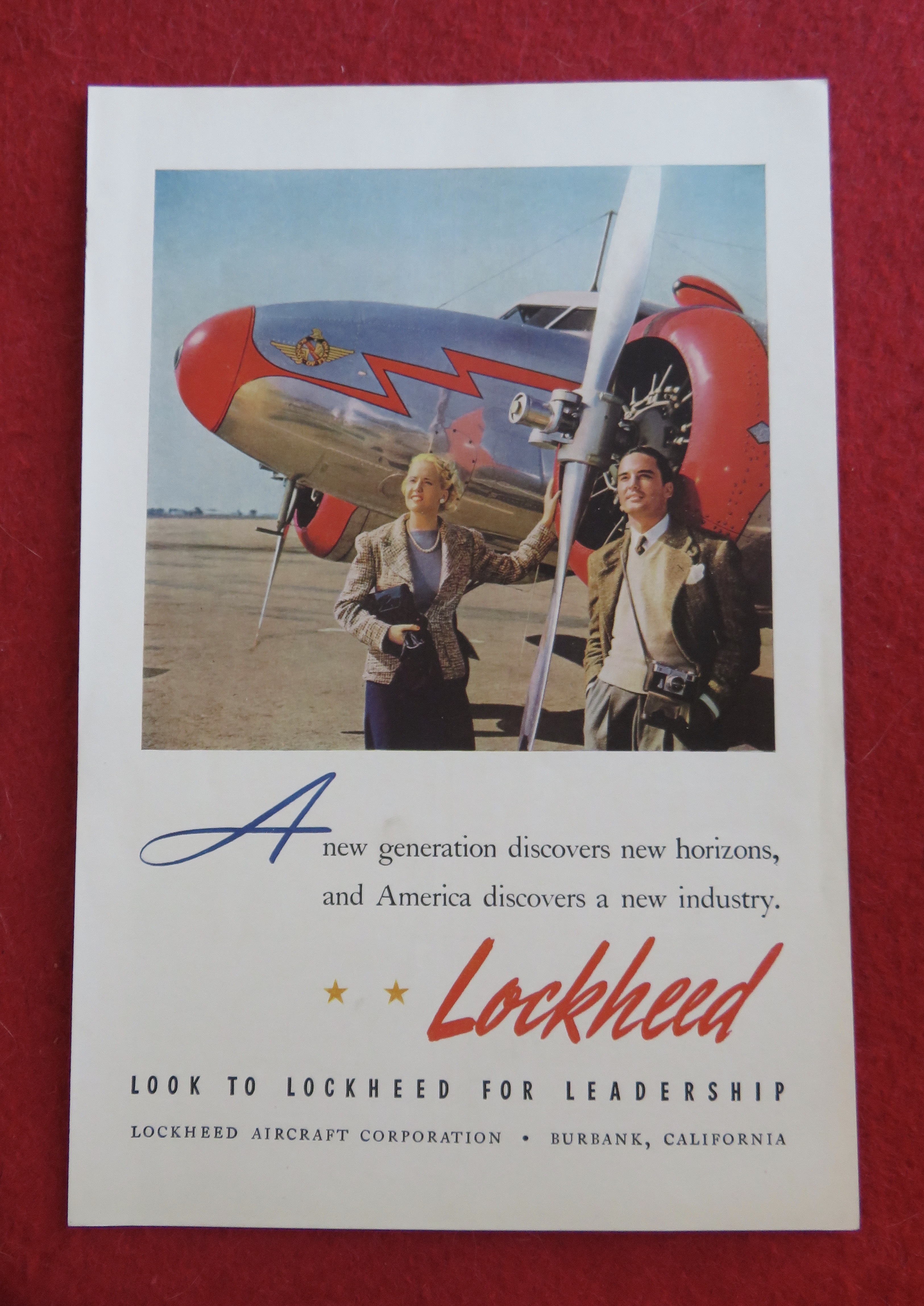 1939 Lockheed Aircraft Corporation with Man & Woman